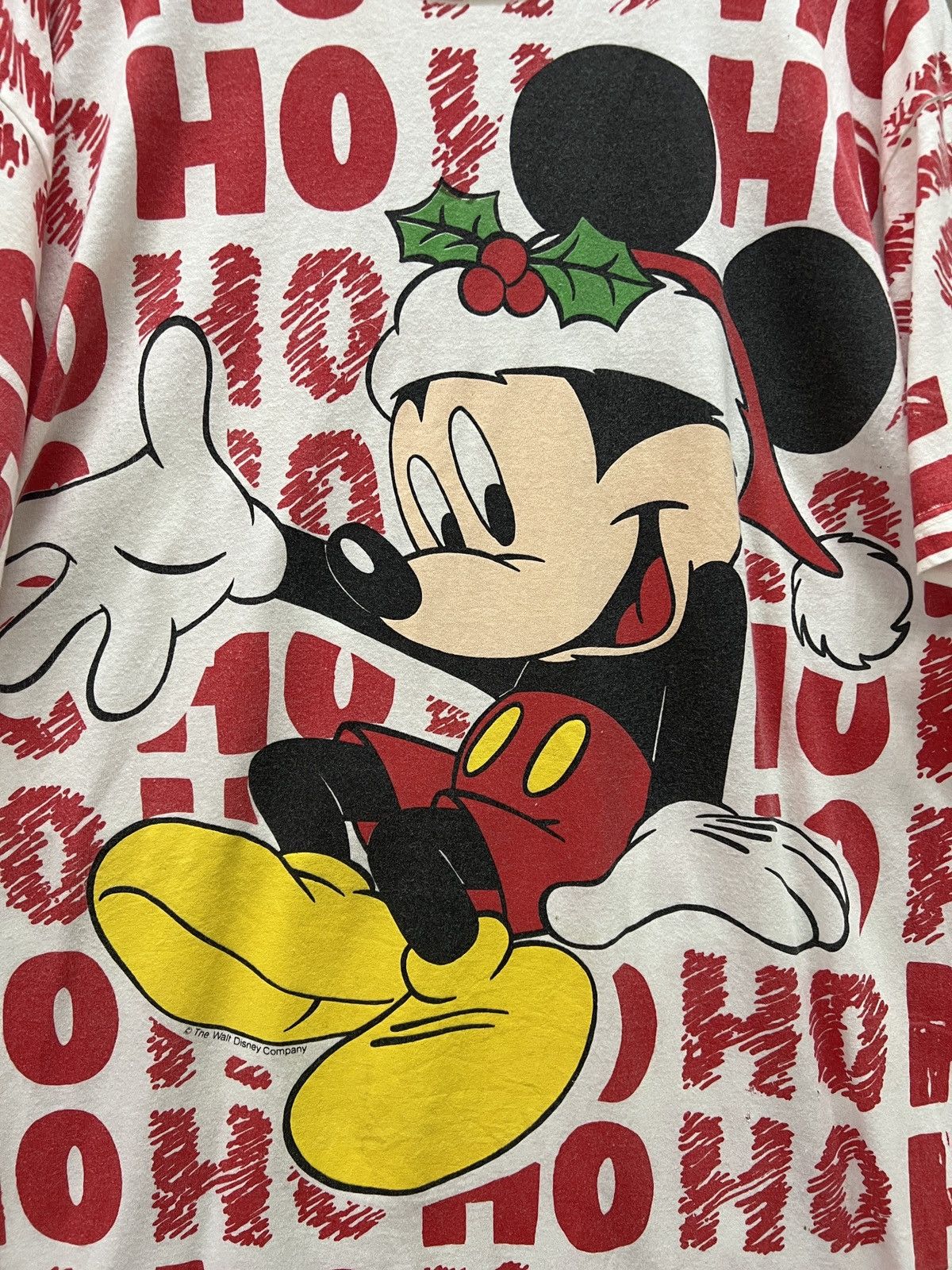 Disney Vintage 90s Mickey Christmas Fullprint Tees Size US L / EU 52-54 / 3 - 3 Thumbnail