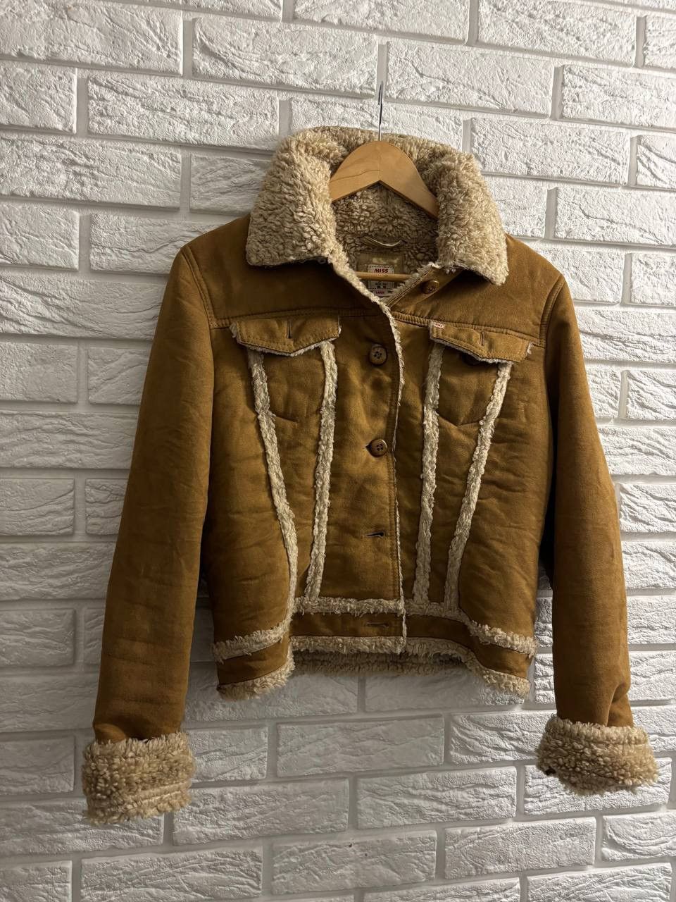Miss Sixty Miss Sixty vintage Y2K faux fur washed Sherpa jacket Size L / US 10 / IT 46 - 3 Thumbnail