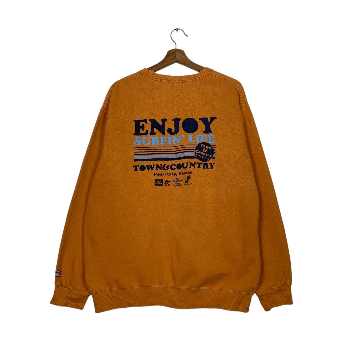 Japanese Brand TOWN & COUNTRY Enjoy Surfin Life Sweatshirt #2394-C107 Size US M / EU 48-50 / 2 - 1 Thumbnail