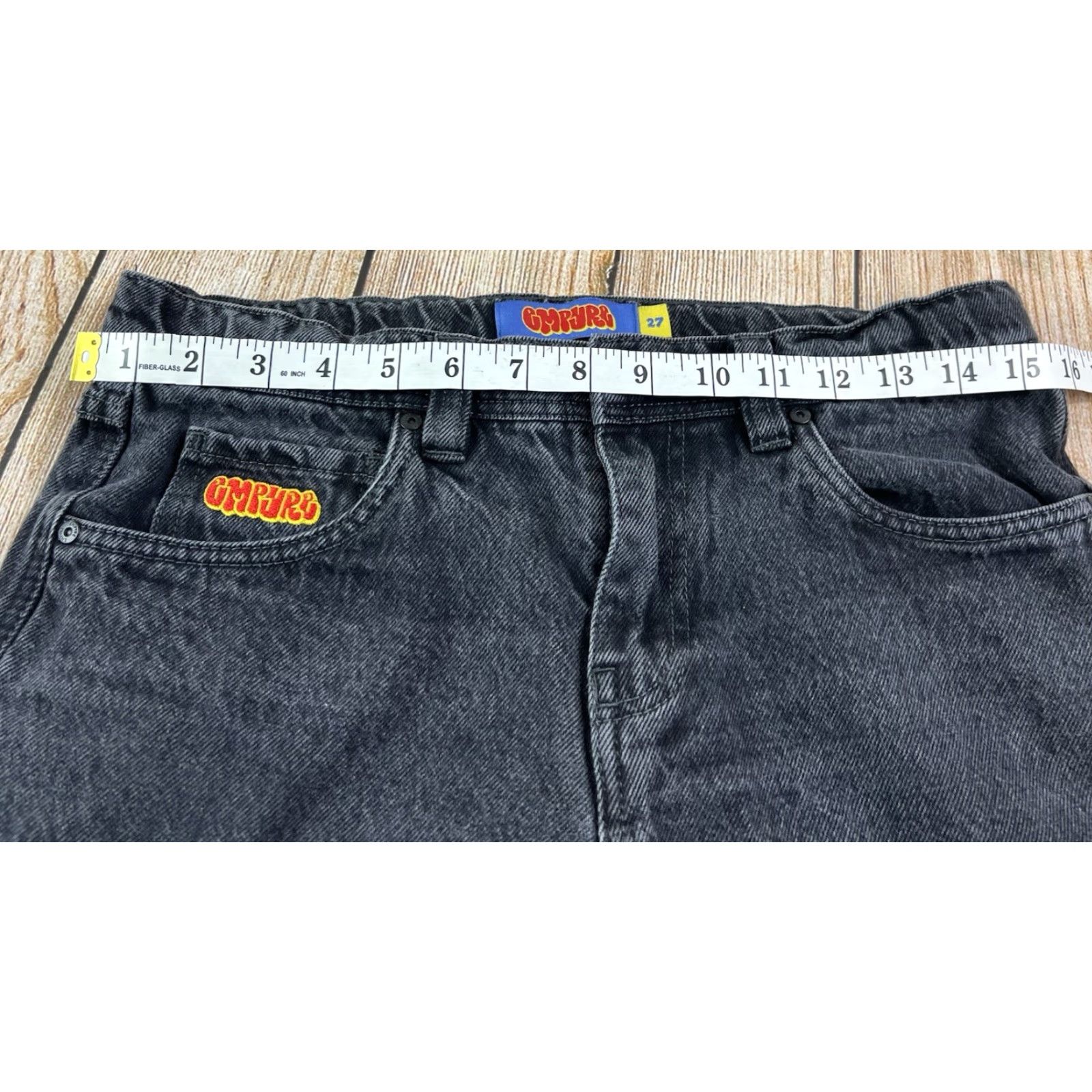Empyre VINTAGE Empyre Women’s Skate Relax Black Denim Jeans Size 27 Straight 28.5in Inseam Urban Comfort Size 27" / US 4 / IT 40 - 7 Thumbnail