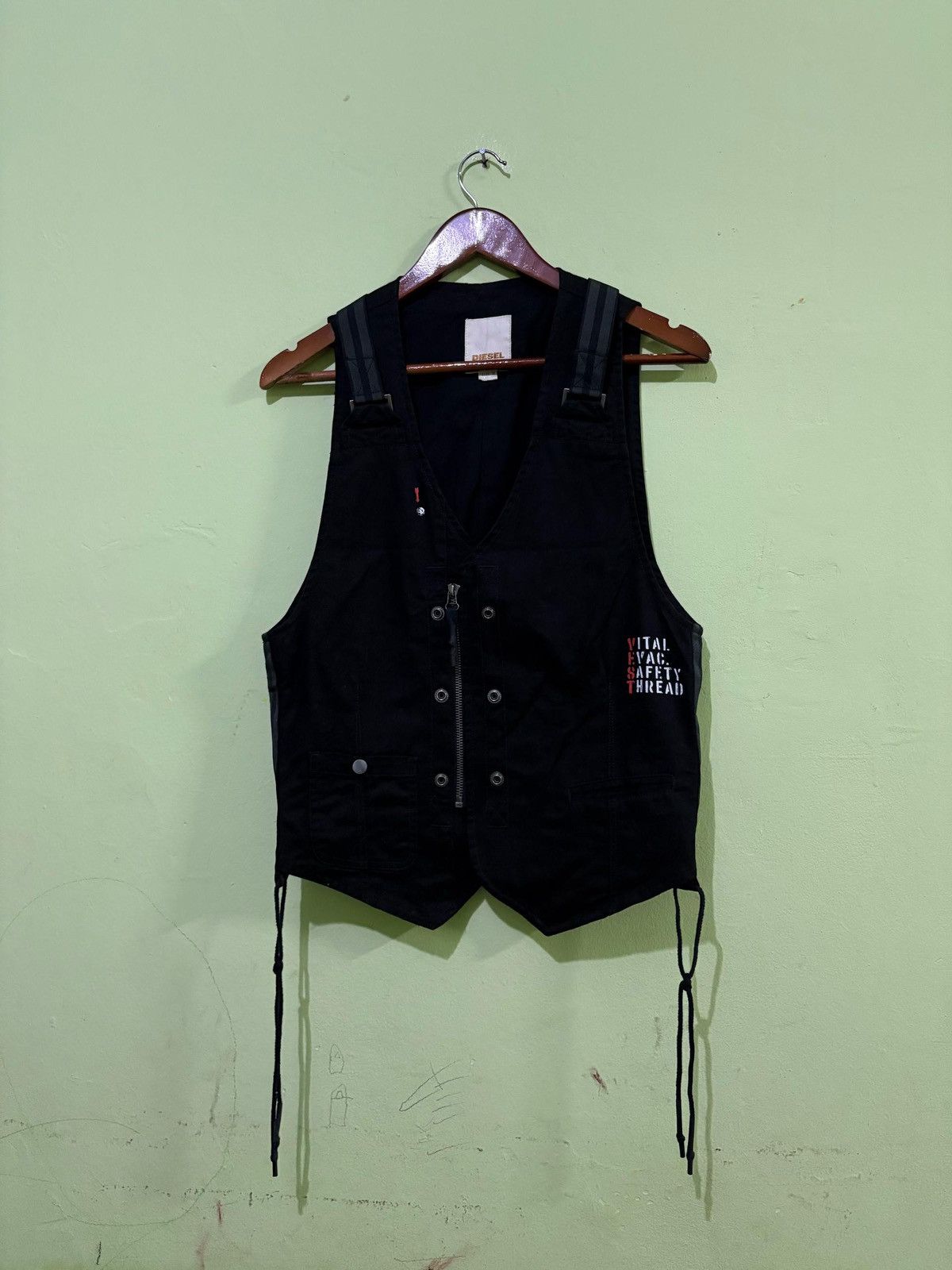 Diesel × Diesel Black Gold Diesel Tactical Utility Vest Design Bondage Size US M / EU 48-50 / 2 - 1 Thumbnail