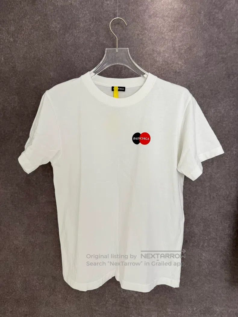 Balenciaga Balenciaga White Mastercard Short Sleeve T-Shirt Size US L / EU 52-54 / 3 - 1 Thumbnail