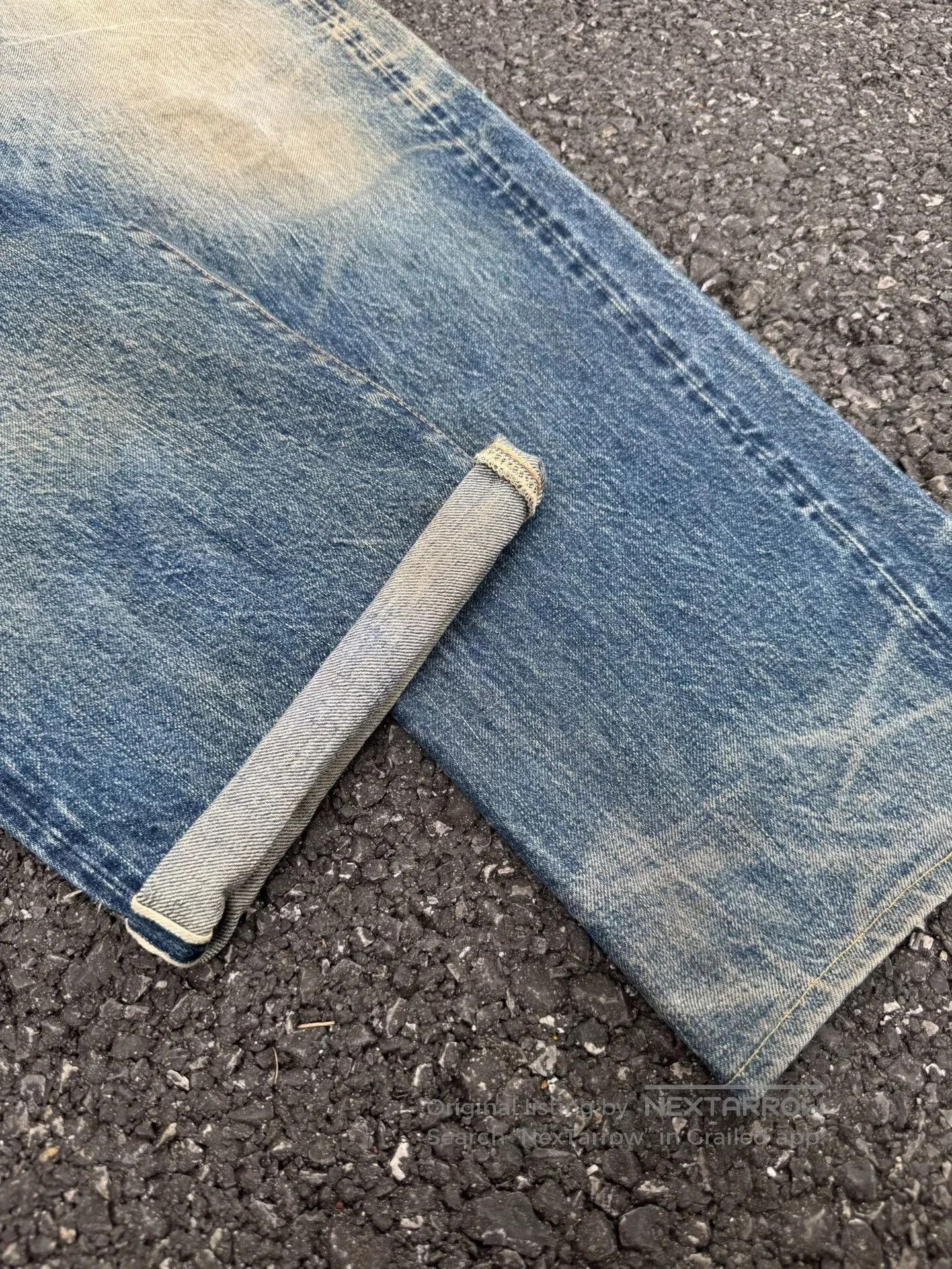 Vintage Vintage EIGHTG 00s Washed Blue Jeans. Size US 34 / EU 50 - 4 Thumbnail