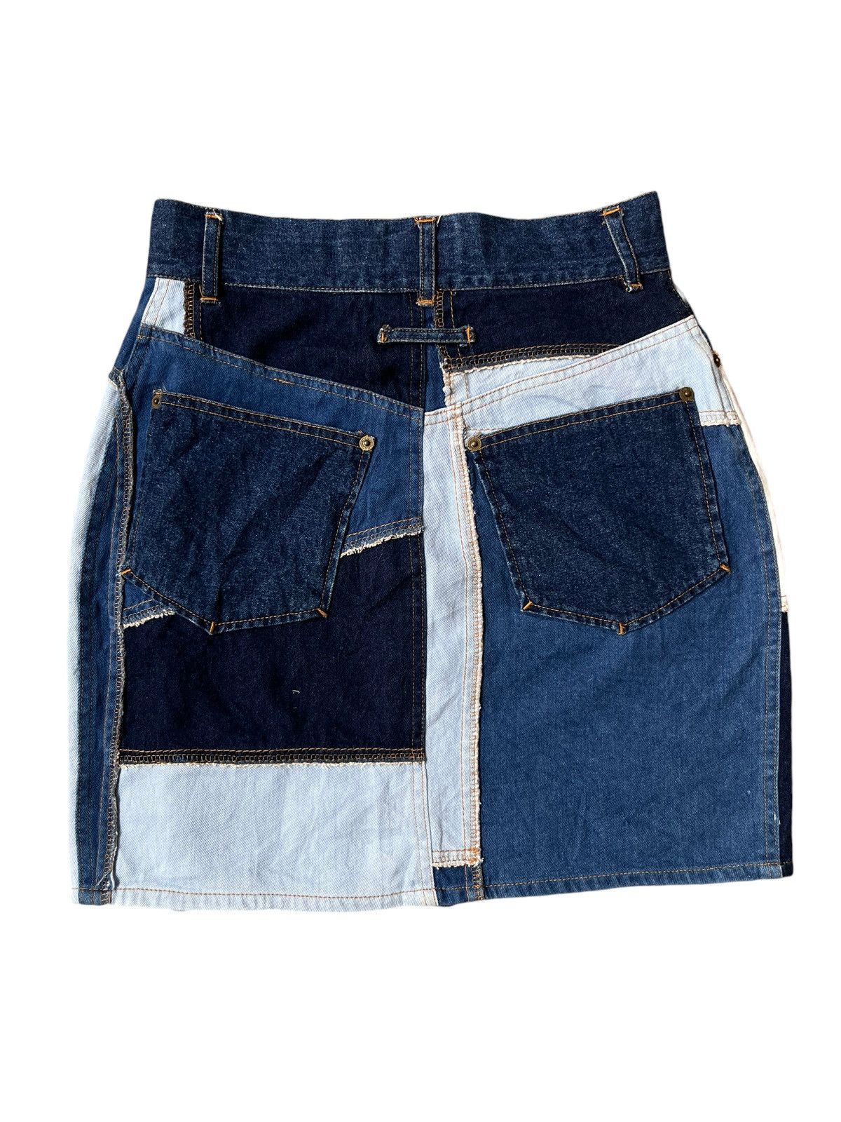 Jean Paul Gaultier Jean Paul Gaultier Patchwork Mini Skirt Size 30" / US 8 / IT 44 - 3 Thumbnail