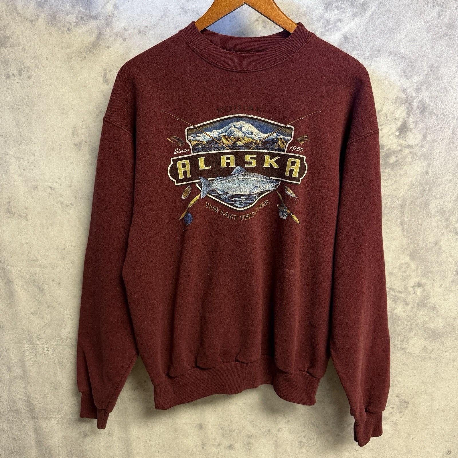 Vintage Vintage Alaska Fishing Sweatshirt Mens M 21x24 Kodiak Last F Size US M / EU 48-50 / 2 - 2 Thumbnail