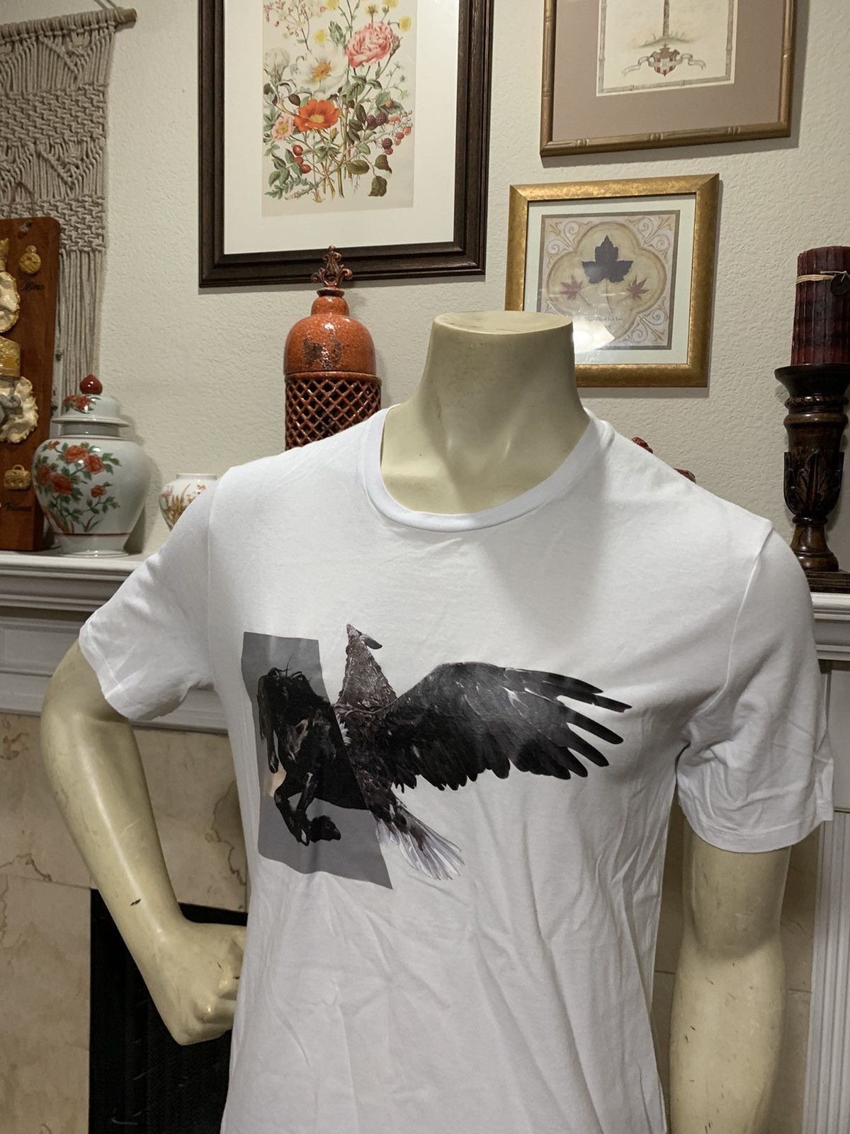 Neil Barrett Horse Eagle T shirt Size US L / EU 52-54 / 3 - 3 Thumbnail