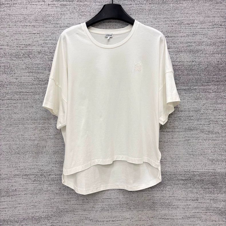 Loewe LOEWE White embroidered logo round neck short sleeve Size XS / US 0-2 / IT 36-38 - 1 Thumbnail