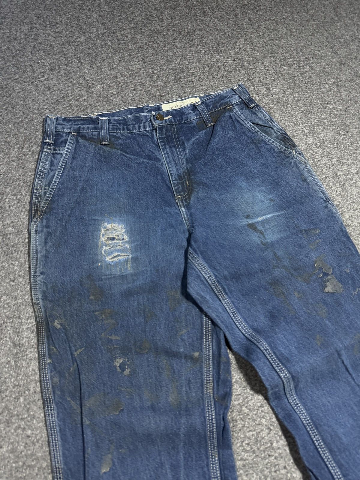 Carhartt Carhartt carpenter pants 32/32 distressed faded splattered Size US 32 / EU 48 - 3 Thumbnail