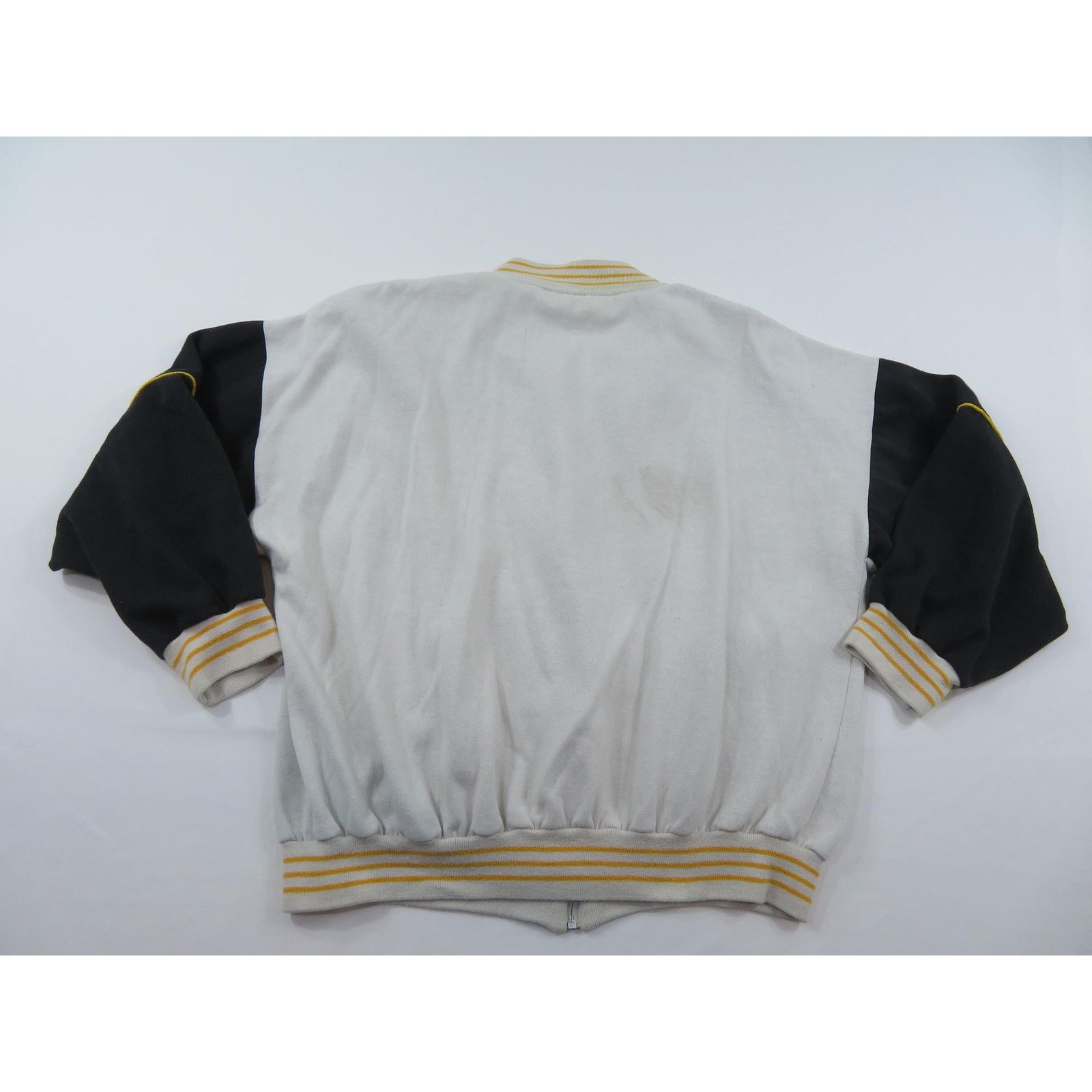 Adidas Adidas Track Jacket White Black Yellow Stipe Sz XL 1980s Size US XL / EU 56 / 4 - 4 Thumbnail