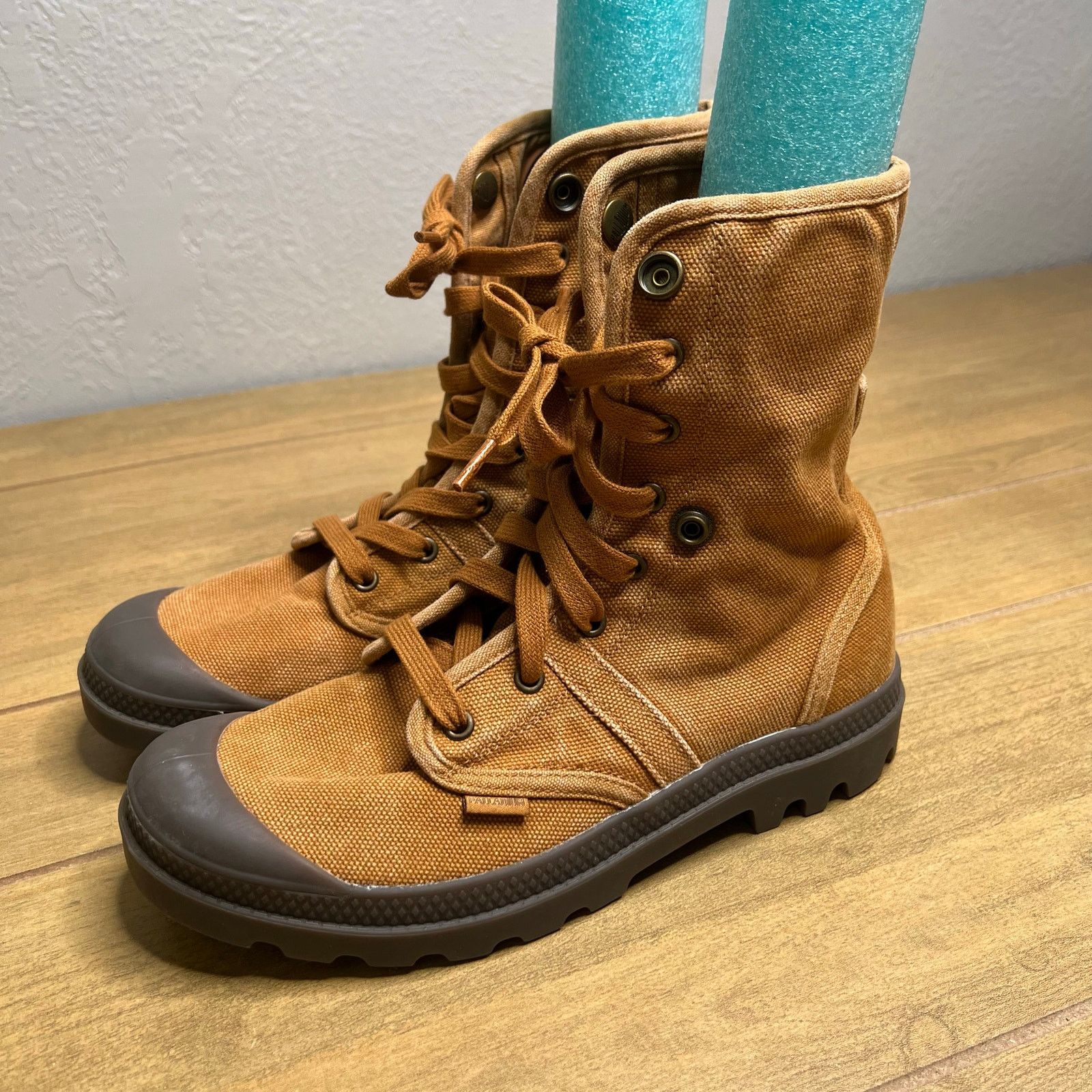Palladium Palladium Pampa Hi Canvas Boots Brown Lace Up Military 7.5 Size US 7.5 / EU 40-41 - 4 Thumbnail