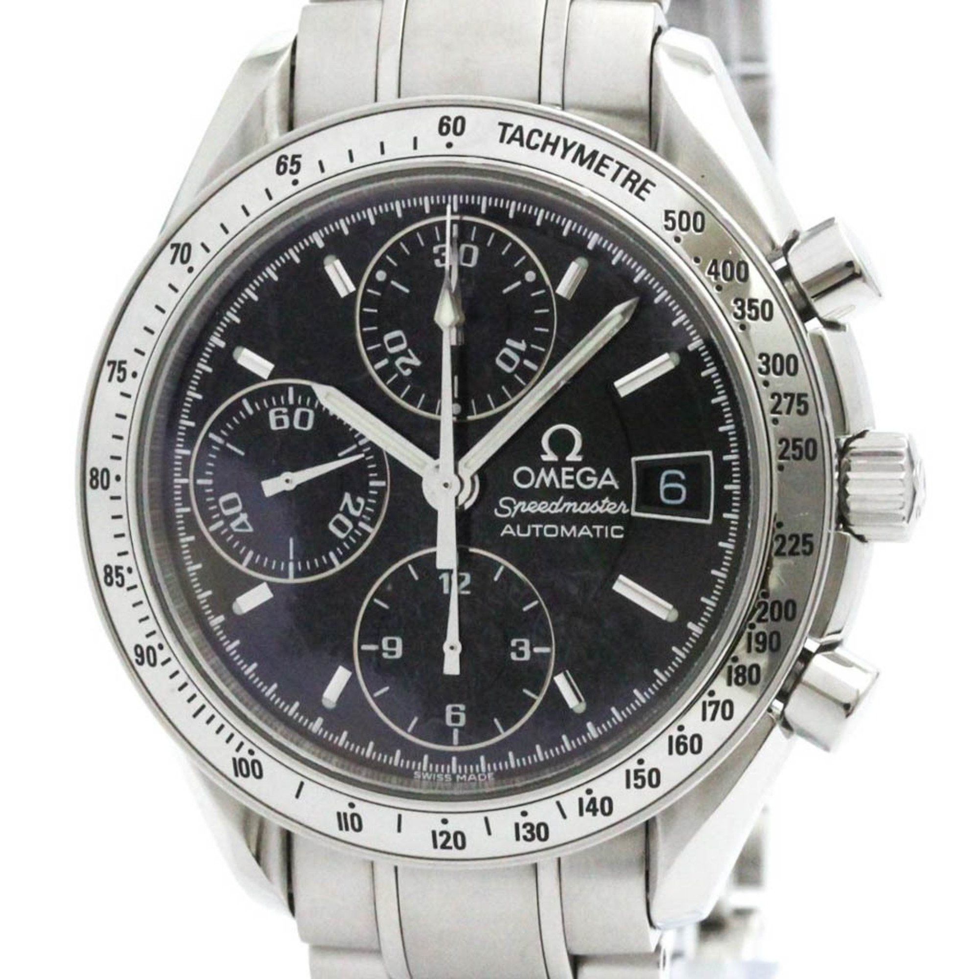 Polished Omega Speedmaster Date Steel Automatic Mens Watch 3513.50 Bf579245 in Black, Women's