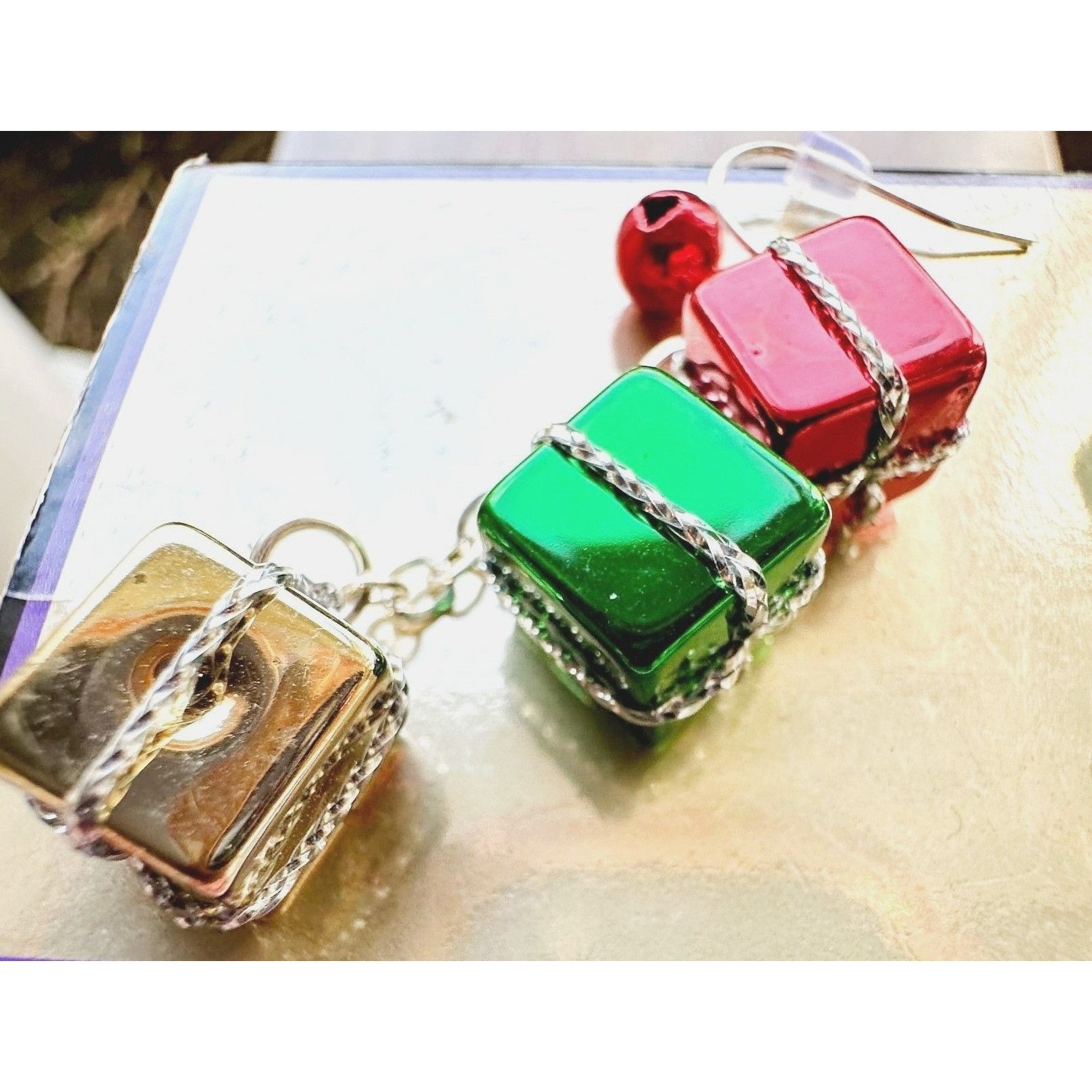 Handmade Christmas Gift Earrings Dangle Hooks New Festive Presents Ho Size ONE SIZE - 8 Thumbnail