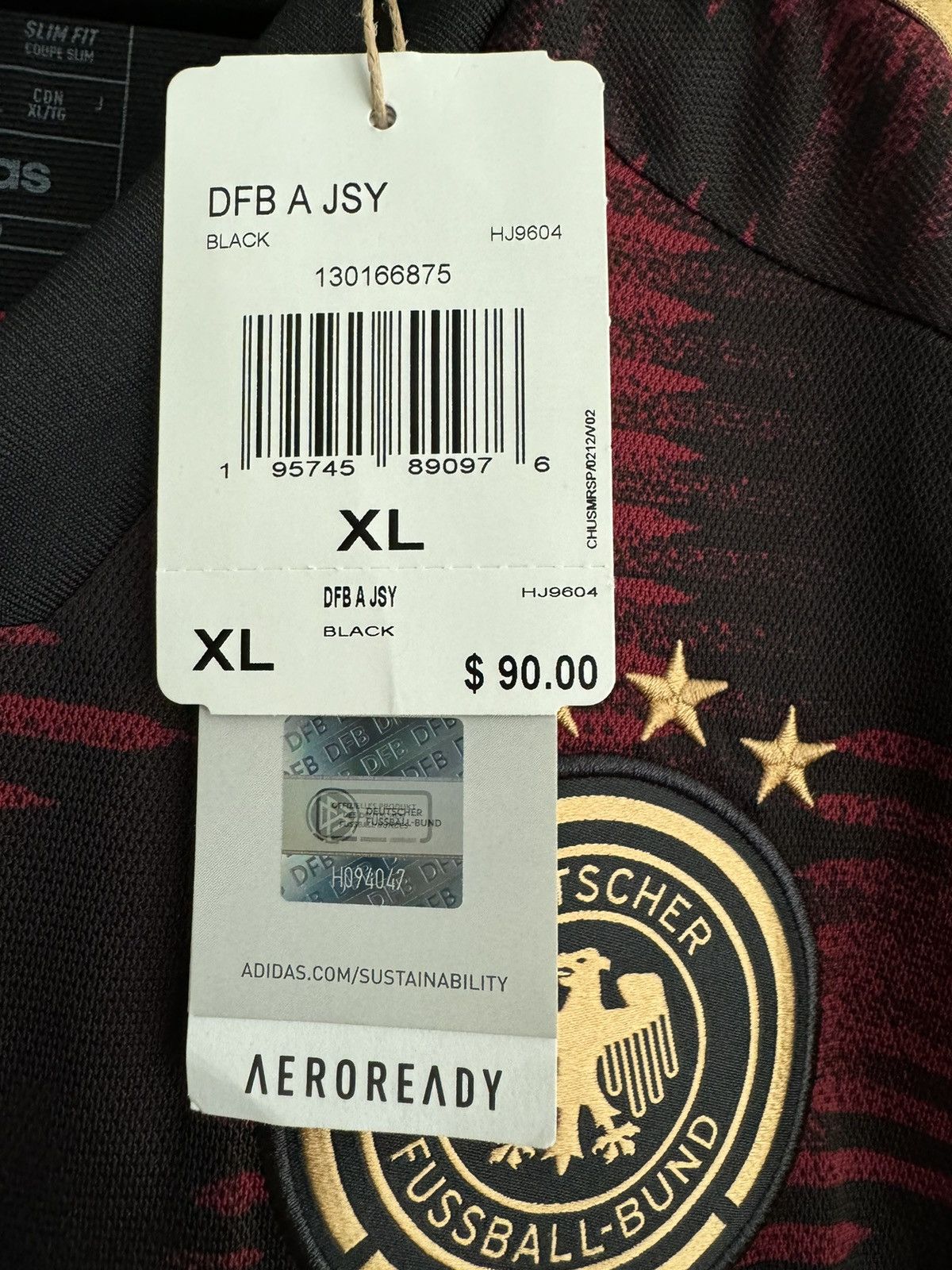 Adidas Germany 22-23 Away Jersey Size US XL / EU 56 / 4 - 6 Thumbnail