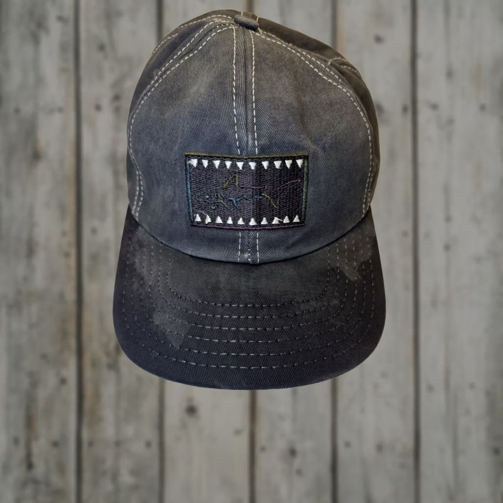 PGA Tour VINTAGE GREG NORMAN Golf PGA Tour Shark Attack Cap Hat Black Leather Band Adjustable Men Size ONE SIZE - 1 Thumbnail