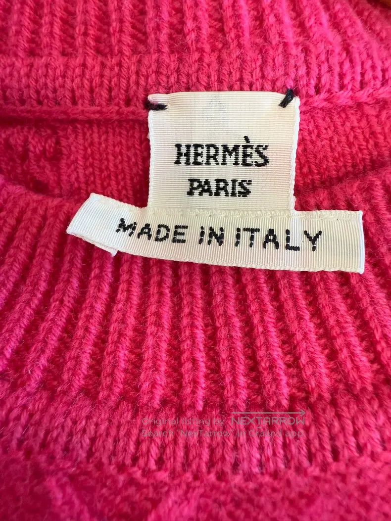 Hermes Hermes Fuchsia wool and cashmere sweater Size XS / US 0-2 / IT 36-38 - 4 Thumbnail
