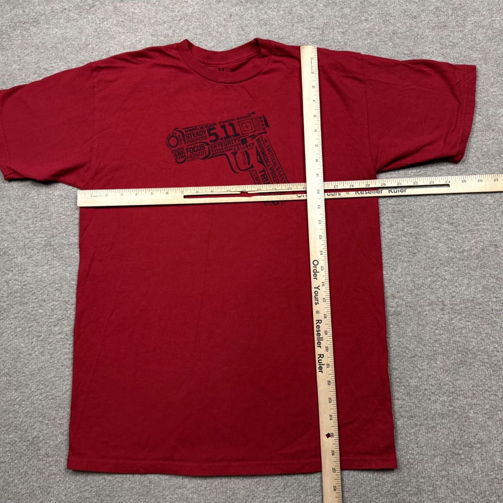 Vintage 5.11 Tactical Men's Shirt M Red Short Sleeve Graphic Tee Shirt Mens Regular Fit Breathable Cotton 5.11 Logo Military Outdoor Modern Tee Size US M / EU 48-50 / 2 - 4 Thumbnail