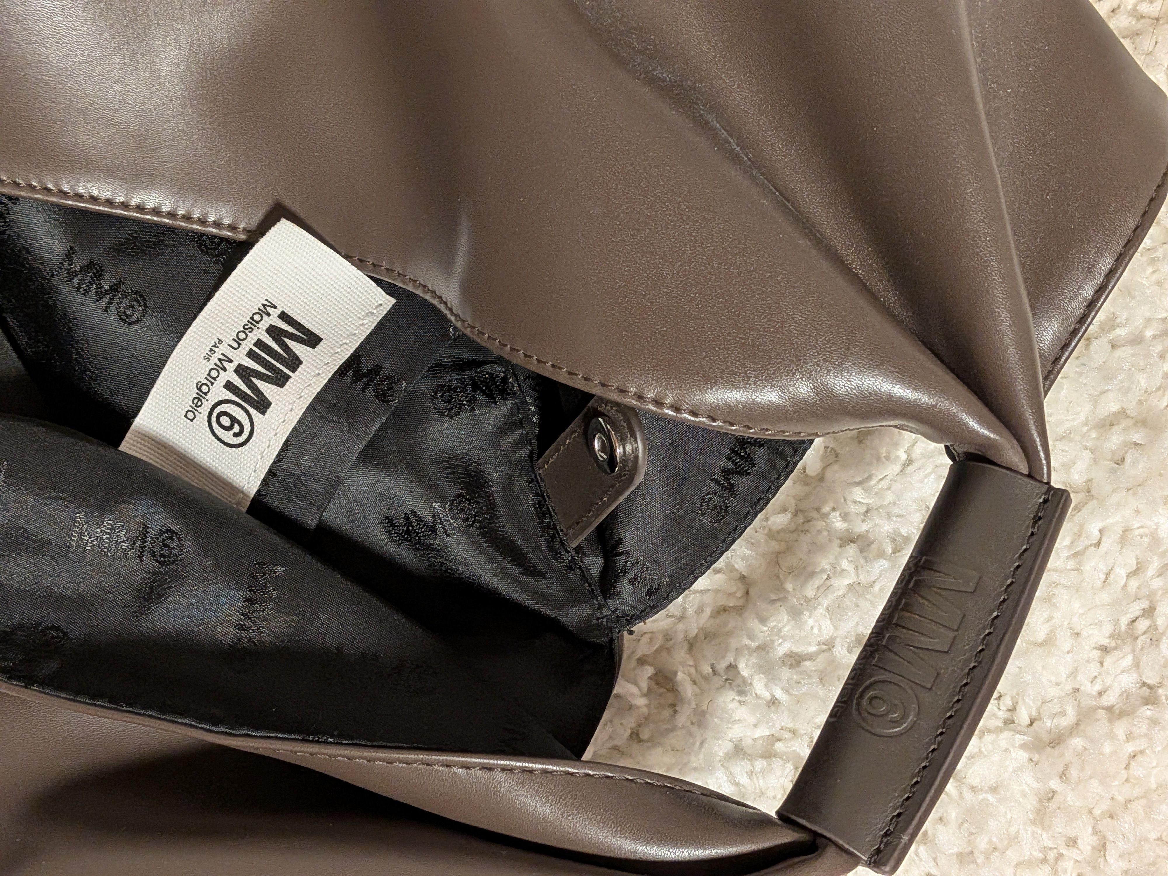 MM6 MM6 JAPANESE TOTE BAG, FAUX LEATHER, BROWN Size ONE SIZE - 4 Thumbnail