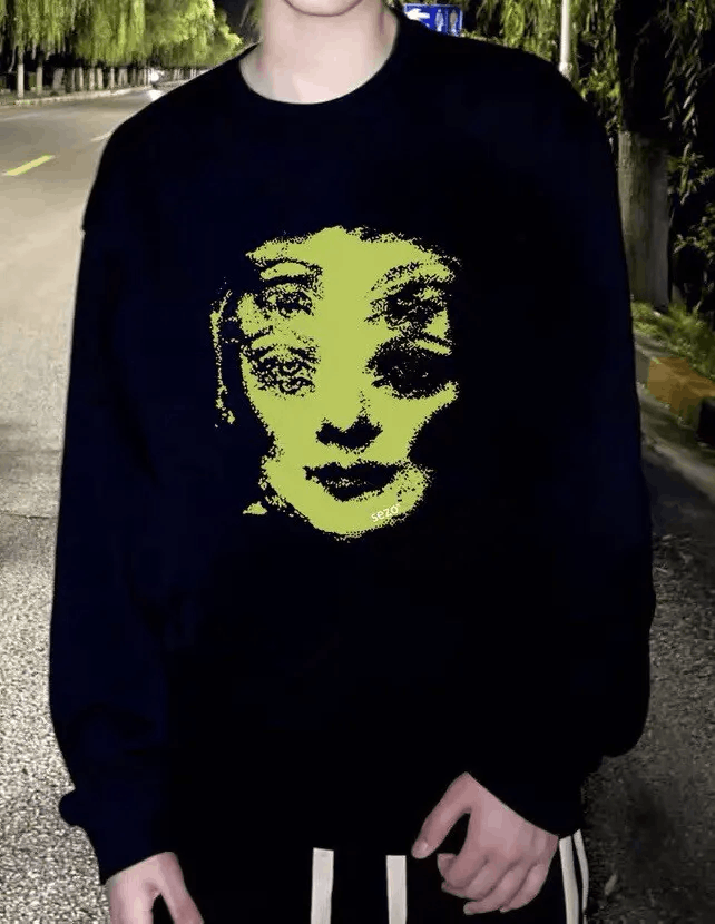 Japanese Brand × Vintage Rare fashion y2k psychedelic oversized sweatshirt Size US M / EU 48-50 / 2 - 1 Thumbnail