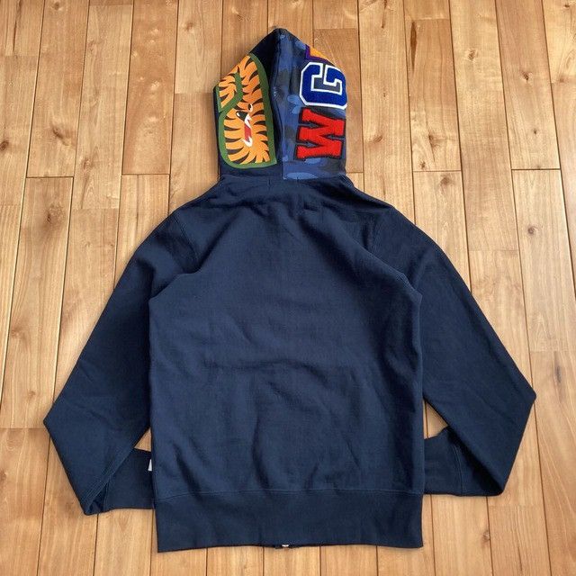 Bape BAPE Blue camo x Navy shark full zip hoodie a bathing ape Size US M / EU 48-50 / 2 - 3 Thumbnail