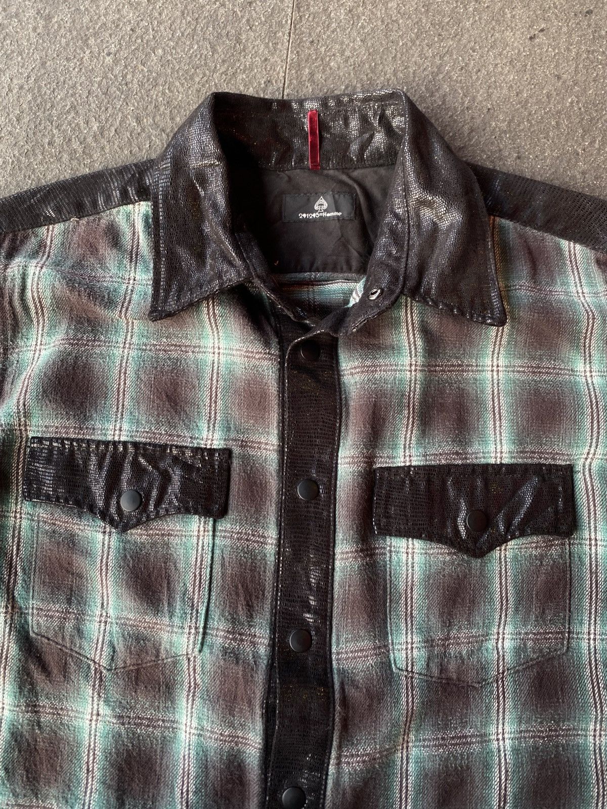 Japanese Brand 291295=homme snakeskin flannelshirt Size US L / EU 52-54 / 3 - 6 Thumbnail