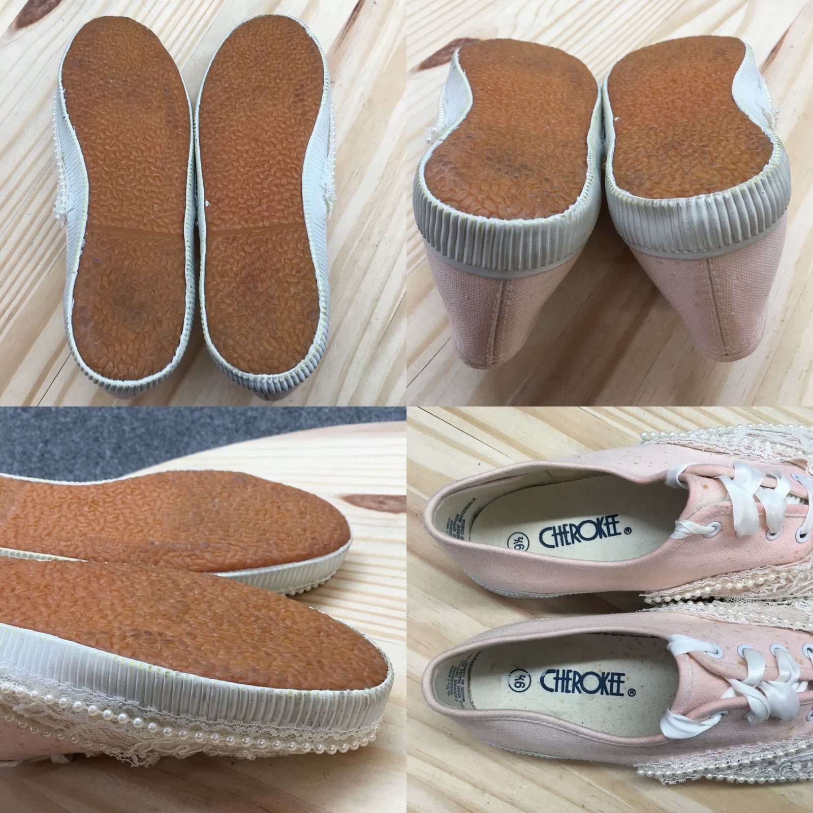 Cherokee Cherokee Shoes Womens Casual Low Top Lace Sneakers Pink White Fabric Lace Up 9.5 Size L / US 10 / IT 46 - 9 Thumbnail