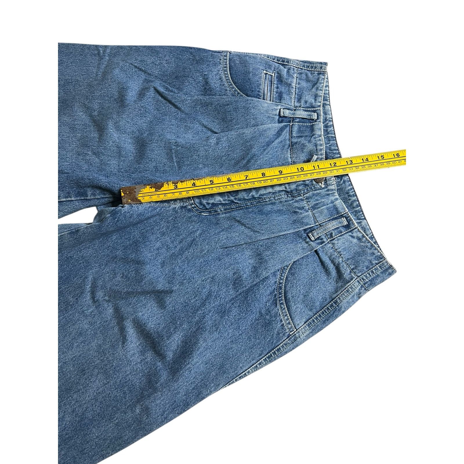 Vintage Vintage Lizwear Women’s Wide Leg Blue Denim Jeans Sz 10 Size 32" / US 10 / IT 46 - 7 Thumbnail