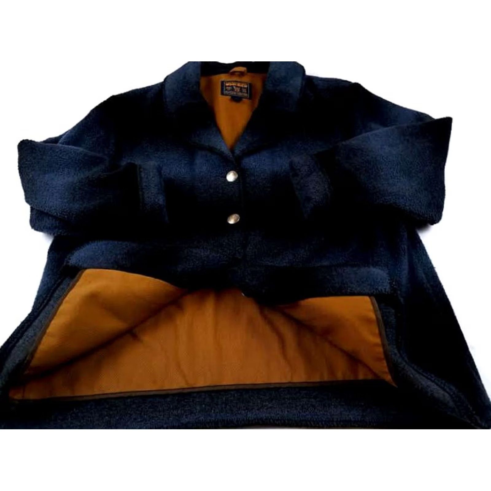 Vintage Vintage Woolrich Full Metal Button Blue Faded Stripes Coat XL Size XL / US 12-14 / IT 48-50 - 5 Thumbnail