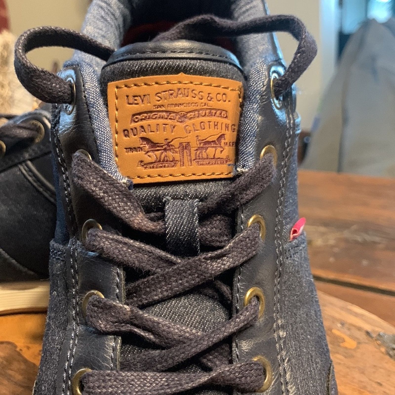 Levi's Levis denim jeans sneakers athletic athleisure shoes Size US 9.5 / EU 42-43 - 2 Thumbnail