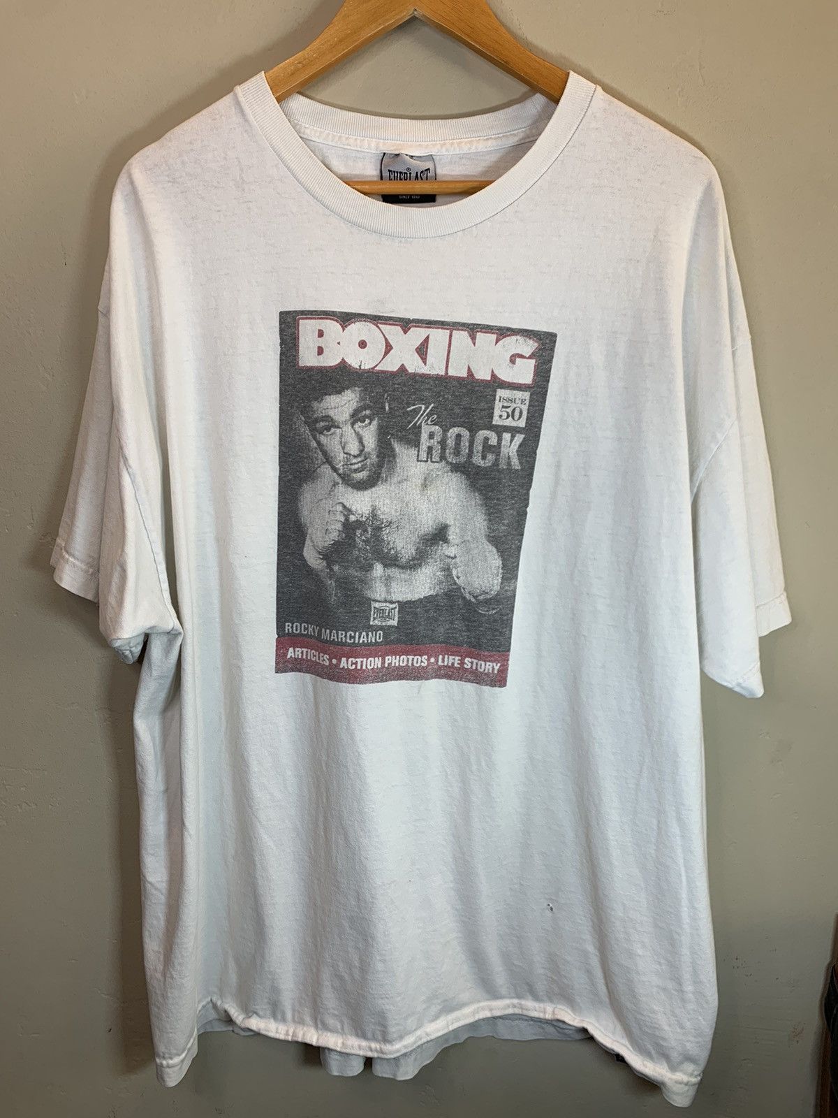 Everlast × Vintage RARE* Vintage 90s Rocky Marciano Everlast Boxing Promo Shirt Size US L / EU 52-54 / 3 - 1 Thumbnail
