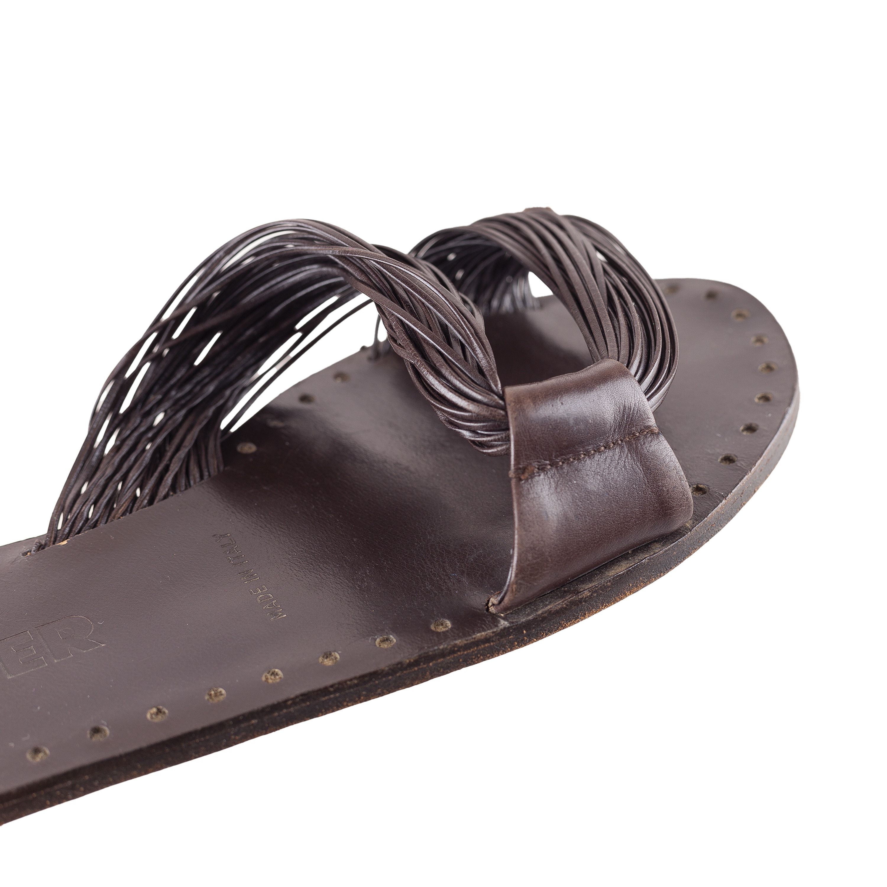 Jil Sander × Vintage JIL SANDER Brown Flat Sandals (36 EU) Size US 5 / IT 35 - 4 Thumbnail