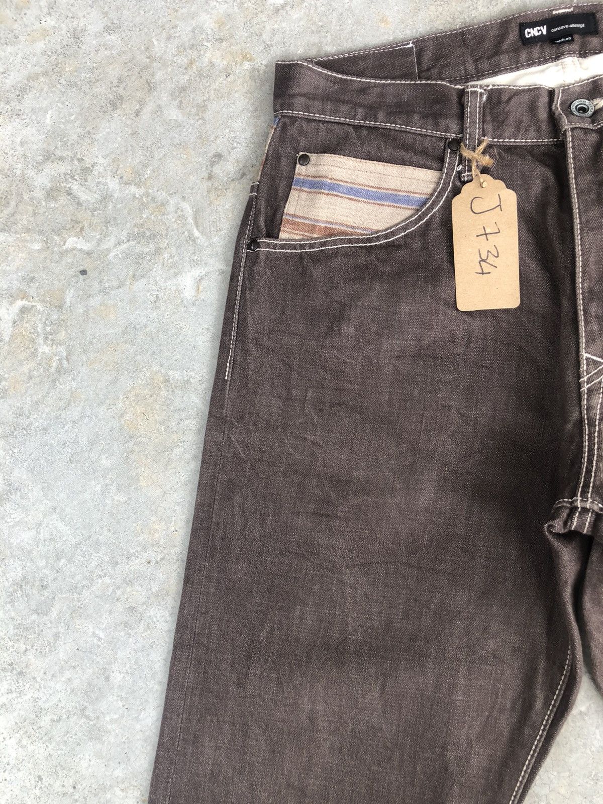 Japanese Brand Japanese Concave attempt Distressed Single Pocket Navajo Size US 33 - 4 Thumbnail
