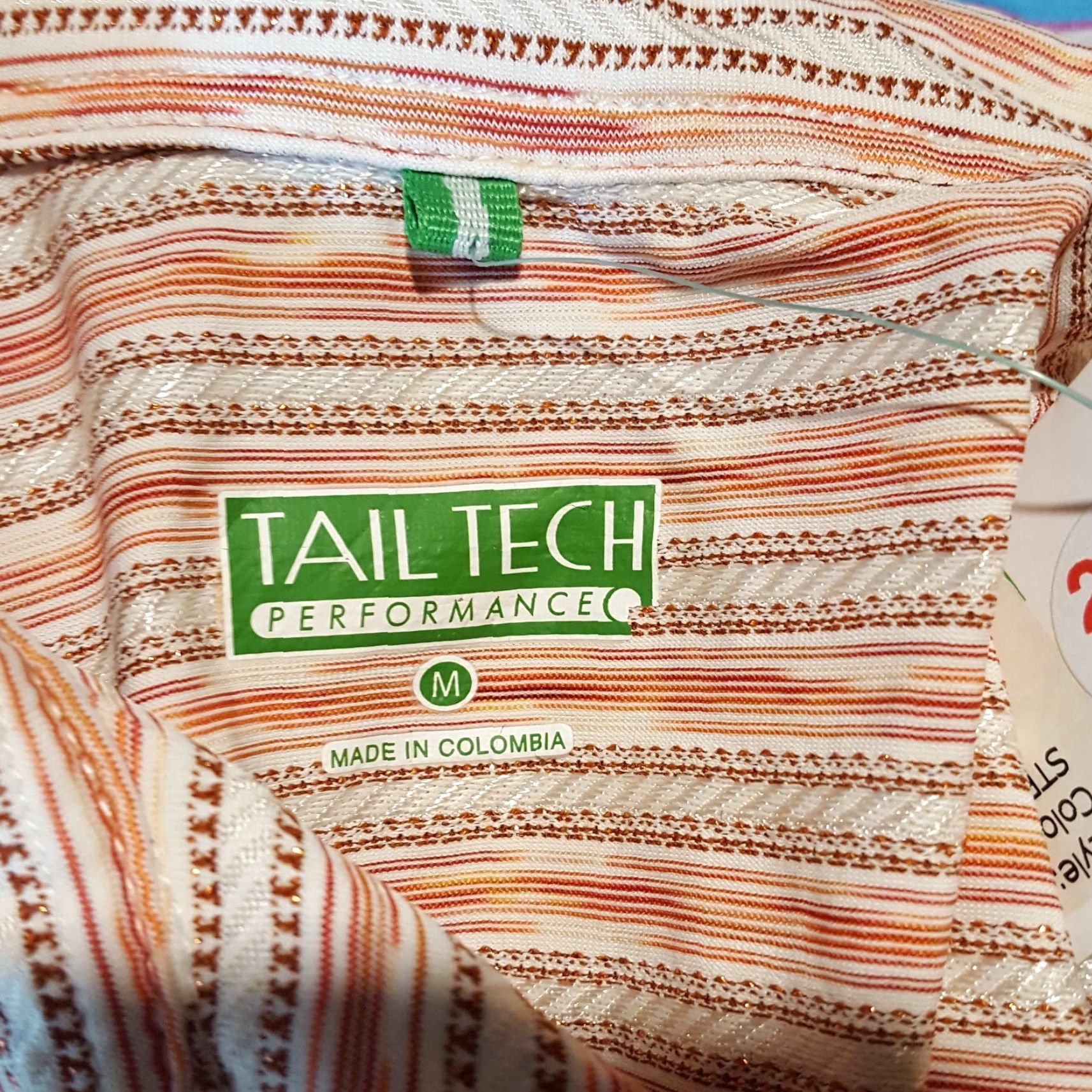 Vintage Tail Polo Shirt - Tail Golf Nylon Poly Blend Athletic Women's Medium Zip Up Collared Striped Shirt Size M / US 6-8 / IT 42-44 - 5 Thumbnail