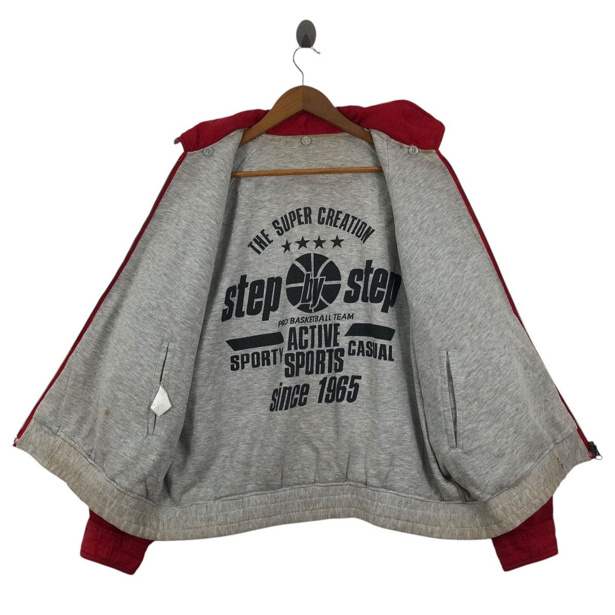 Other Vintage STEP BY STEP Pro Basketball Team Sport Bomber Jacket Size US XXL / EU 58 / 5 - 4 Thumbnail