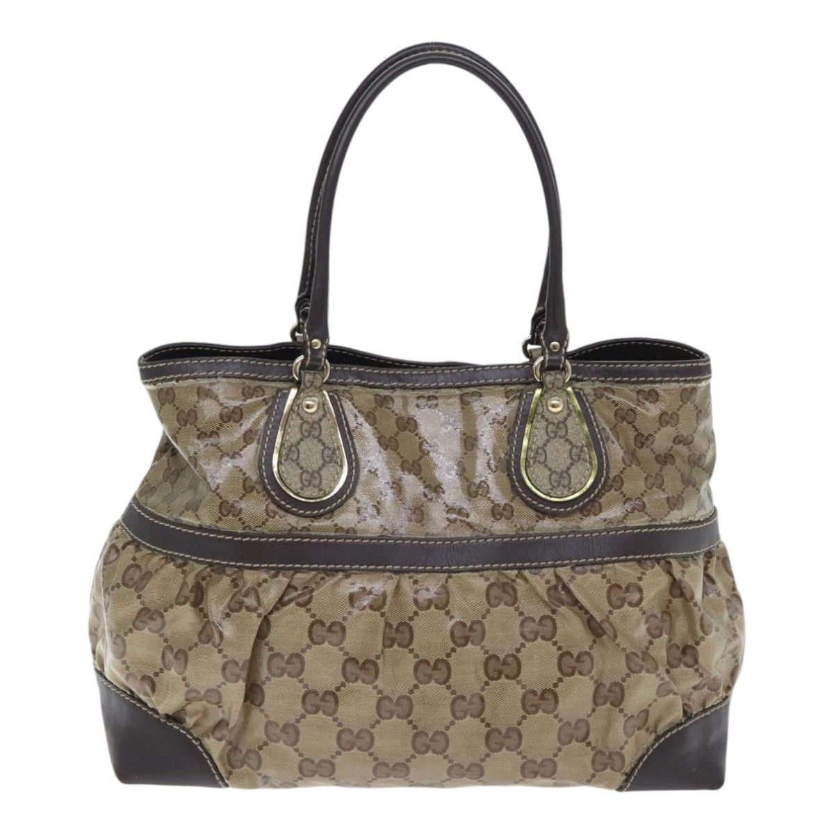 Gucci Gg Crystal Beige Canvas Tote Bag (Pre-Owned) Size ONE SIZE - 1 Thumbnail