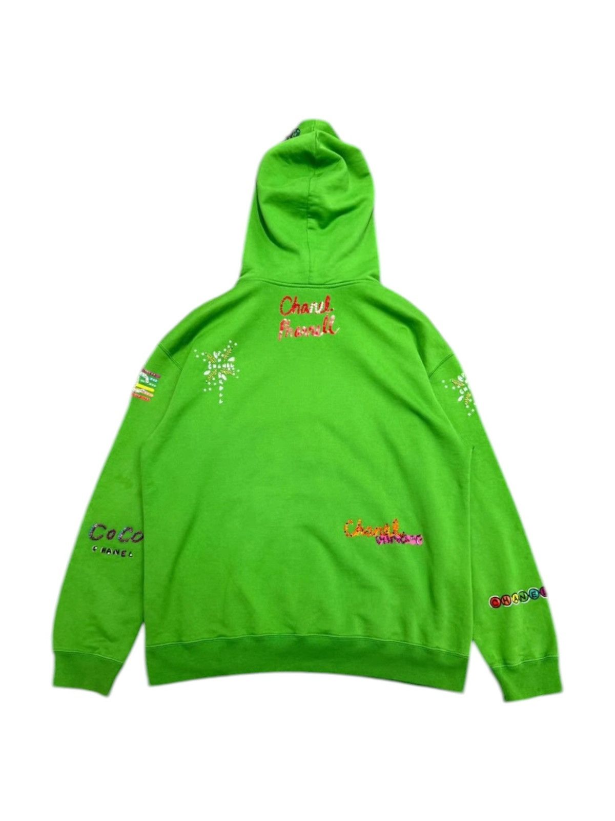 Chanel Chanel x Pharrell Williams L Embroidered Green Logo Hoodie Size US L / EU 52-54 / 3 - 2 Thumbnail