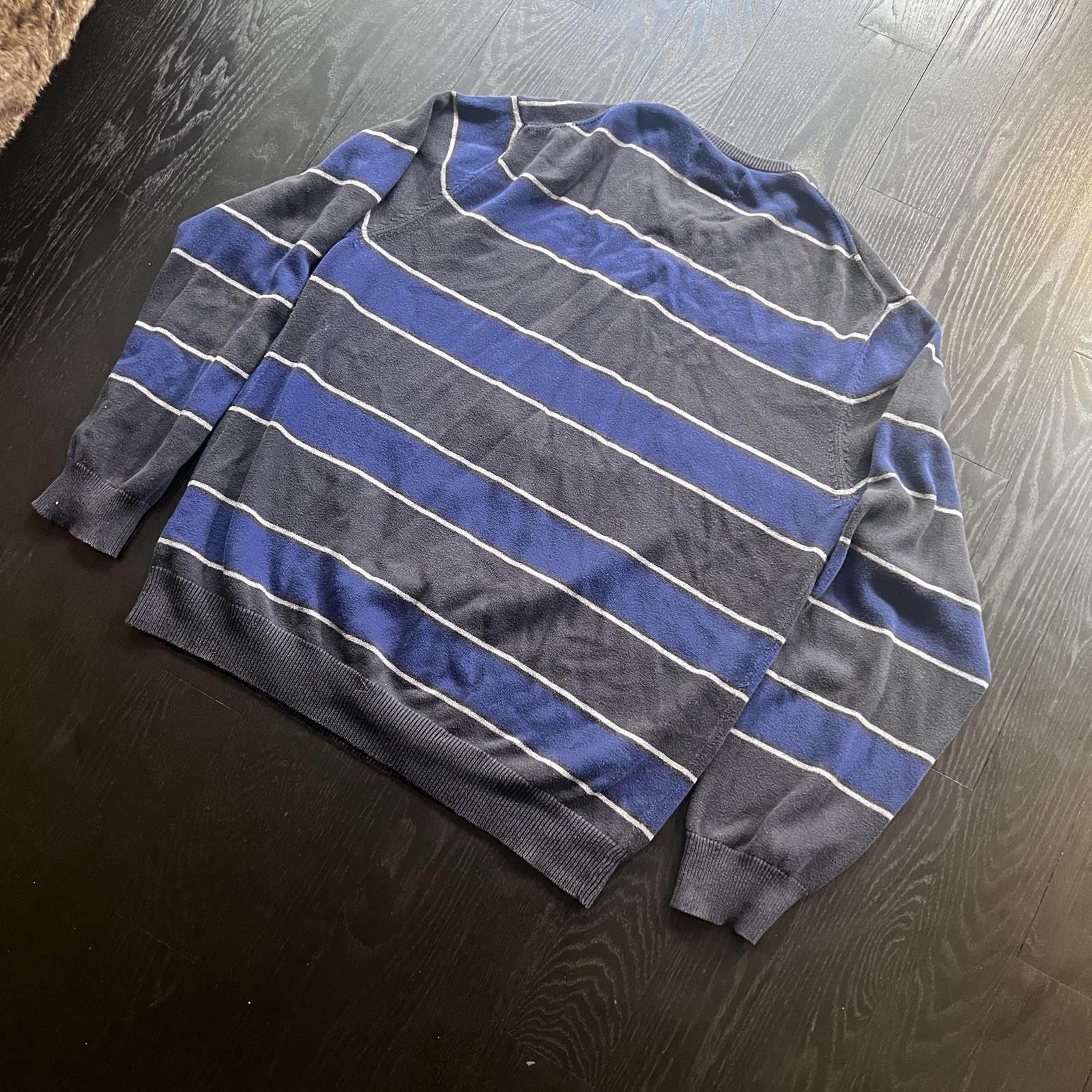 Chaps Vintage Polo RL Chaps Striped Sweater Navy Blue Size US L / EU 52-54 / 3 - 4 Thumbnail