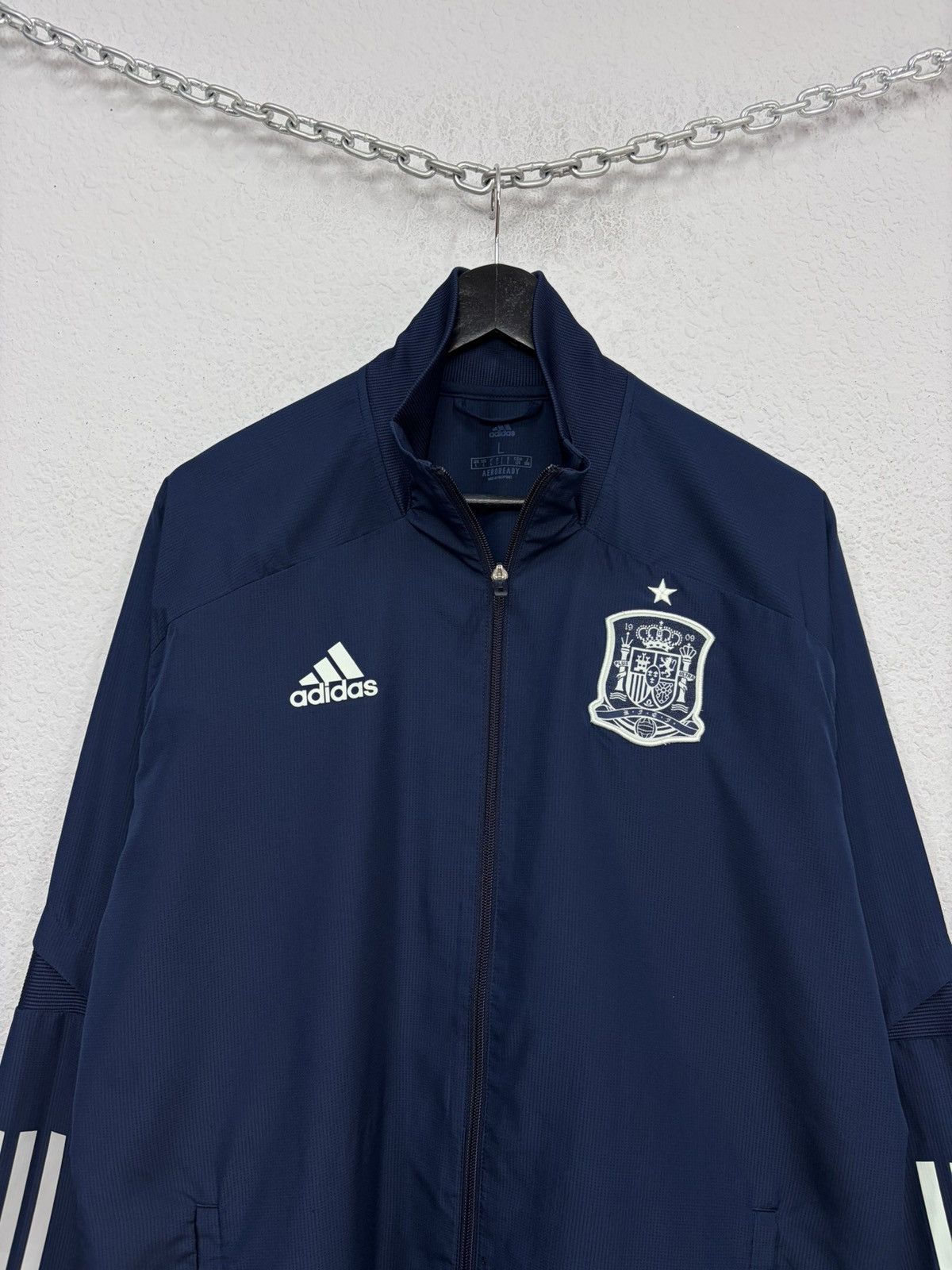 Adidas Adidas Spain National Team Track Jacket Navy Football Traini Size US L / EU 52-54 / 3 - 4 Thumbnail