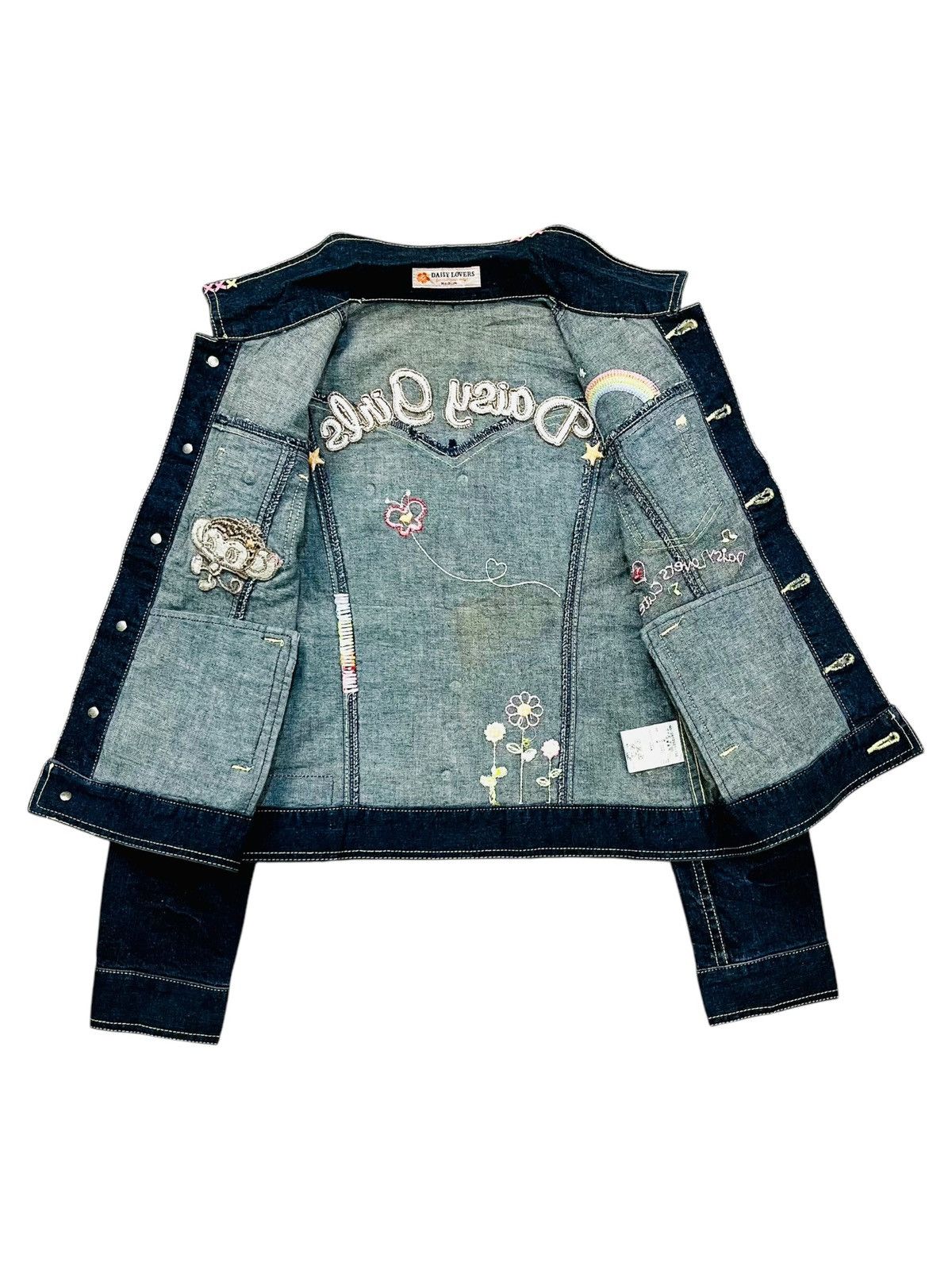 Angel Blue 2000s Daisy Lovers - Monkey Mascots Denim Jacket Size M / US 6-8 / IT 42-44 - 4 Thumbnail