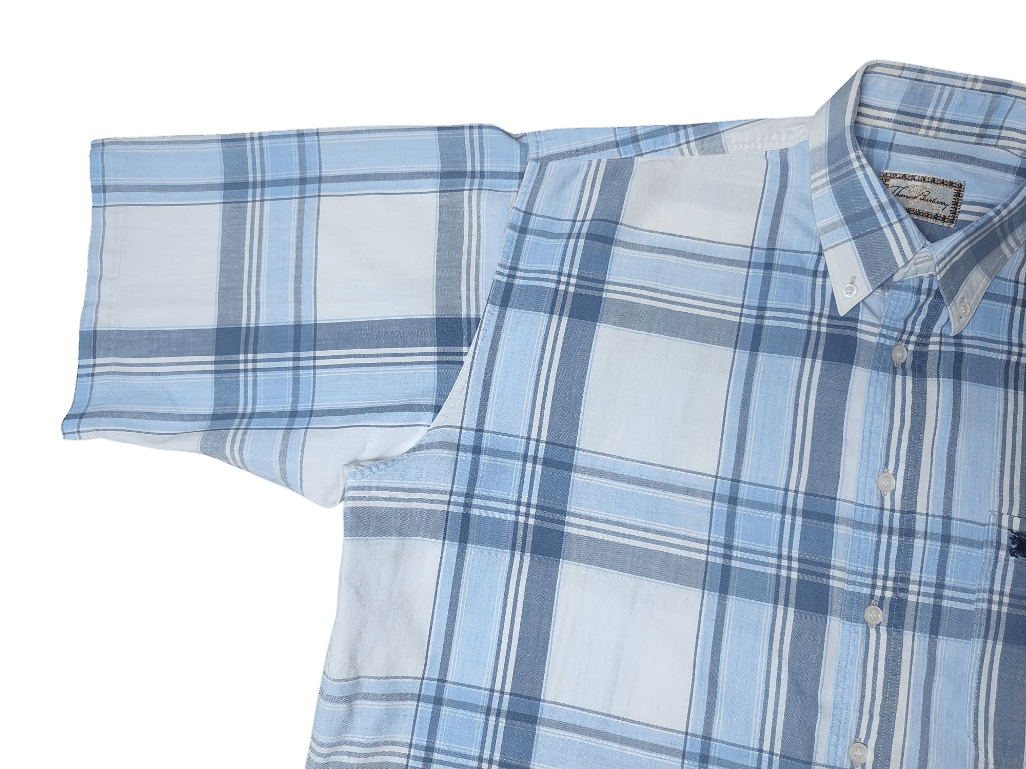 Burberry Burberry Blue Plaid Nova Check Button Up Shirt Vintage Size US L / EU 52-54 / 3 - 11 Thumbnail