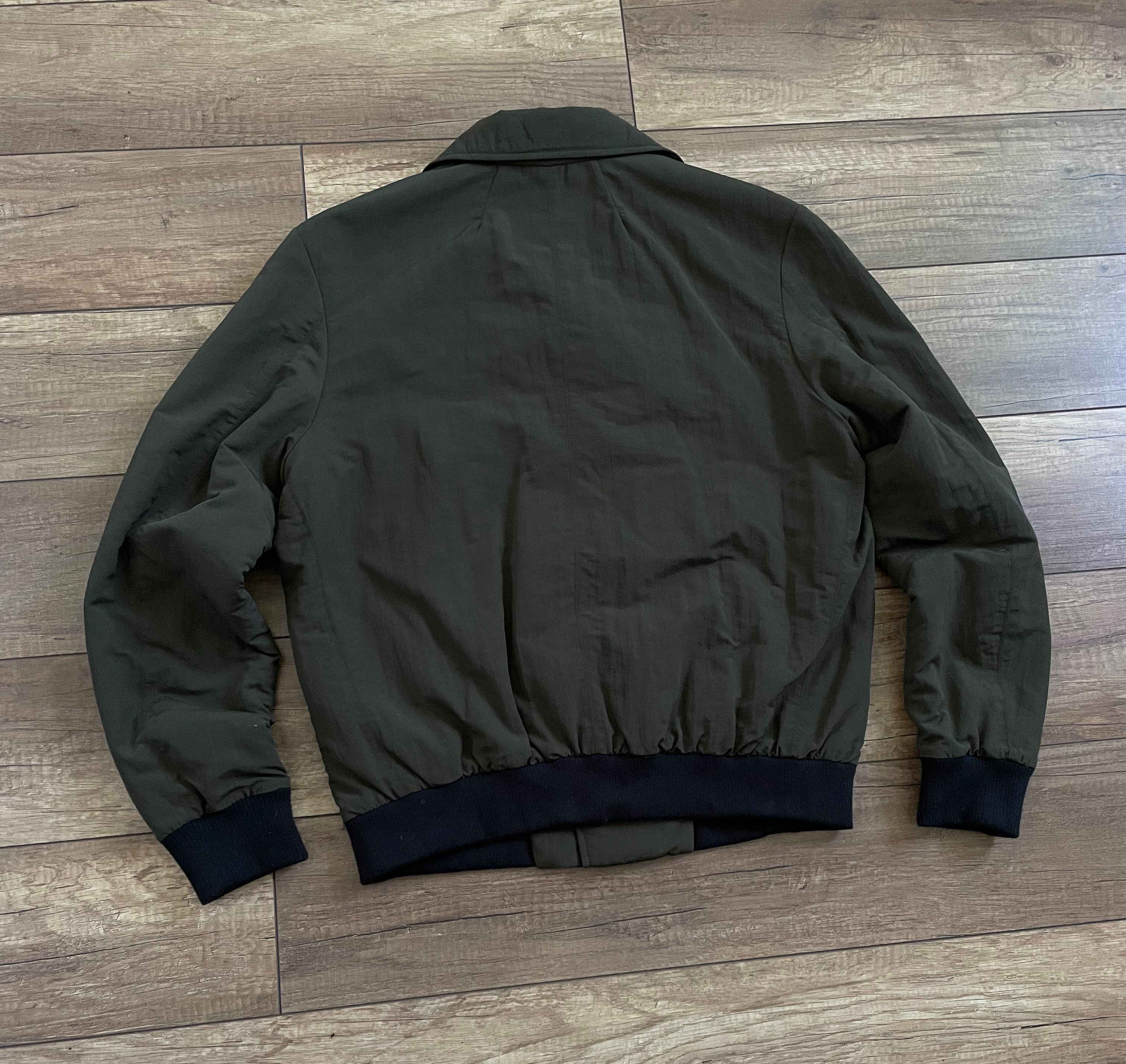 H&M H&M Assymetric Nylon Olive Biker Jacket Bomber Size US L / EU 52-54 / 3 - 2 Thumbnail