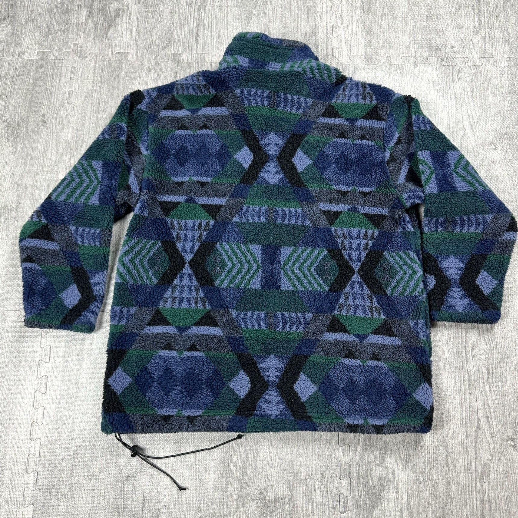 Eastern Mountain Sports VINTAGE EASTERN MOUNTAIN SPORTS EMS DEEP PILE PATTERNED FLEECE 1/4 ZIP SZ M USA MADE Size US M / EU 48-50 / 2 - 8 Thumbnail