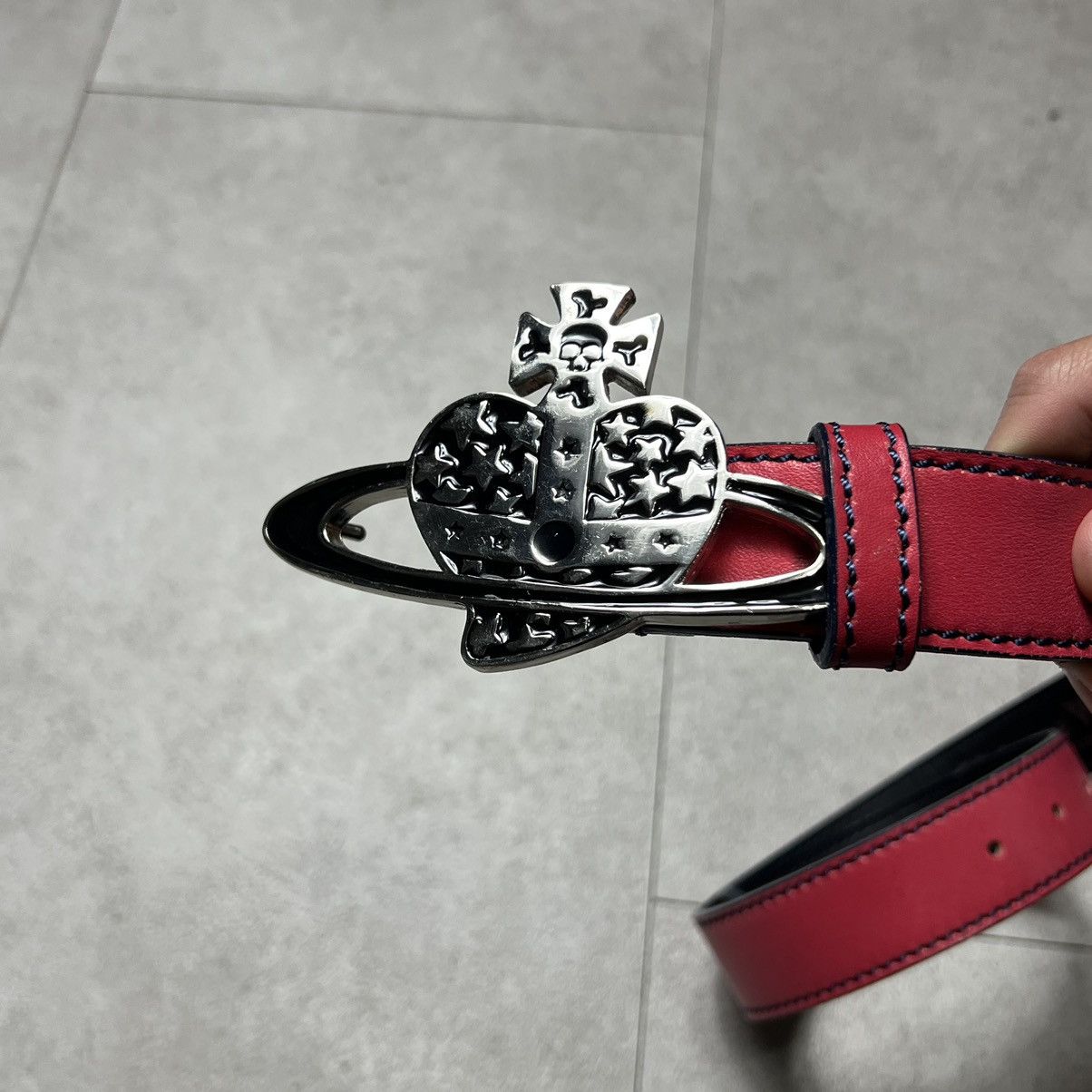 Vivienne Westwood Hearts Diamante orb Buckle Belt