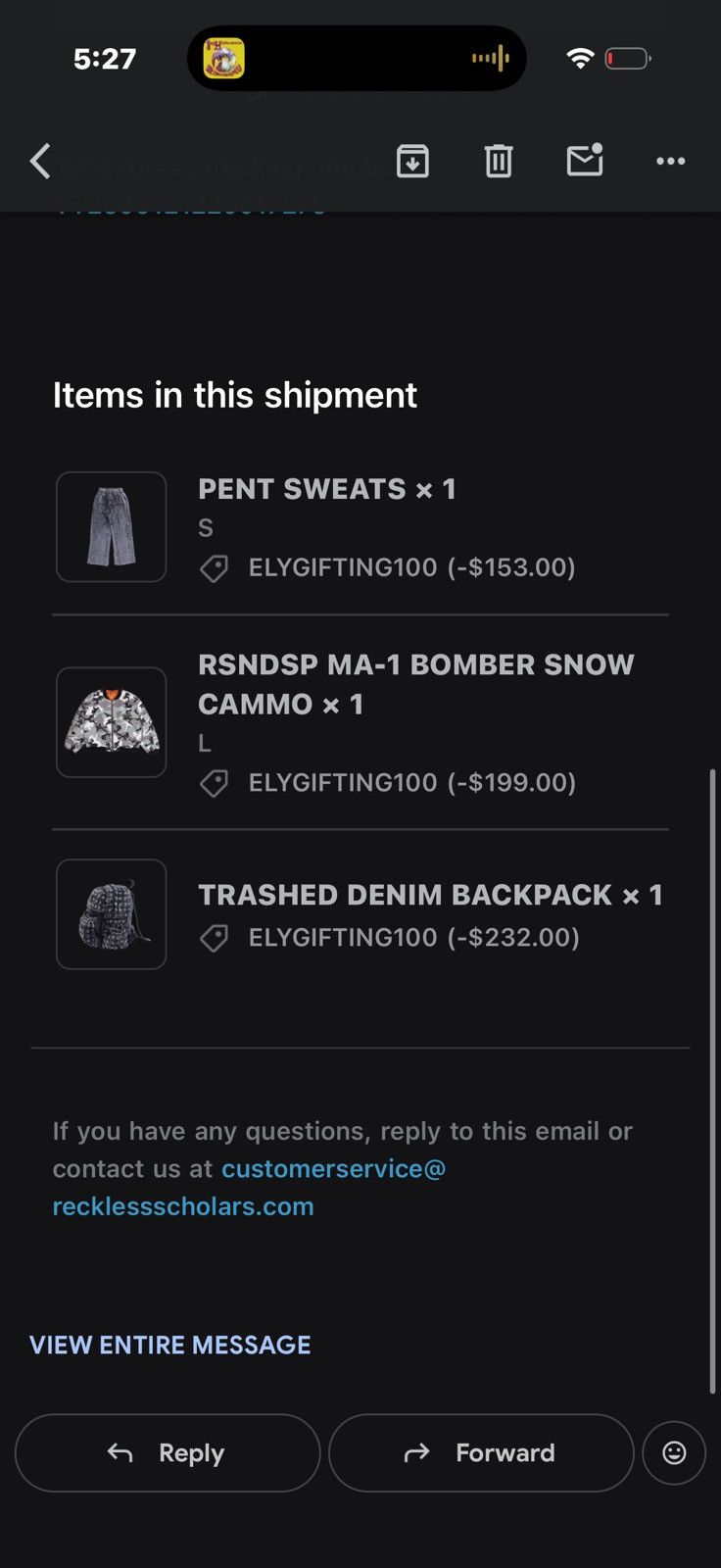 Reckless Scholars SS25 - Thrashed Denim Backpack Size ONE SIZE - 6 Thumbnail