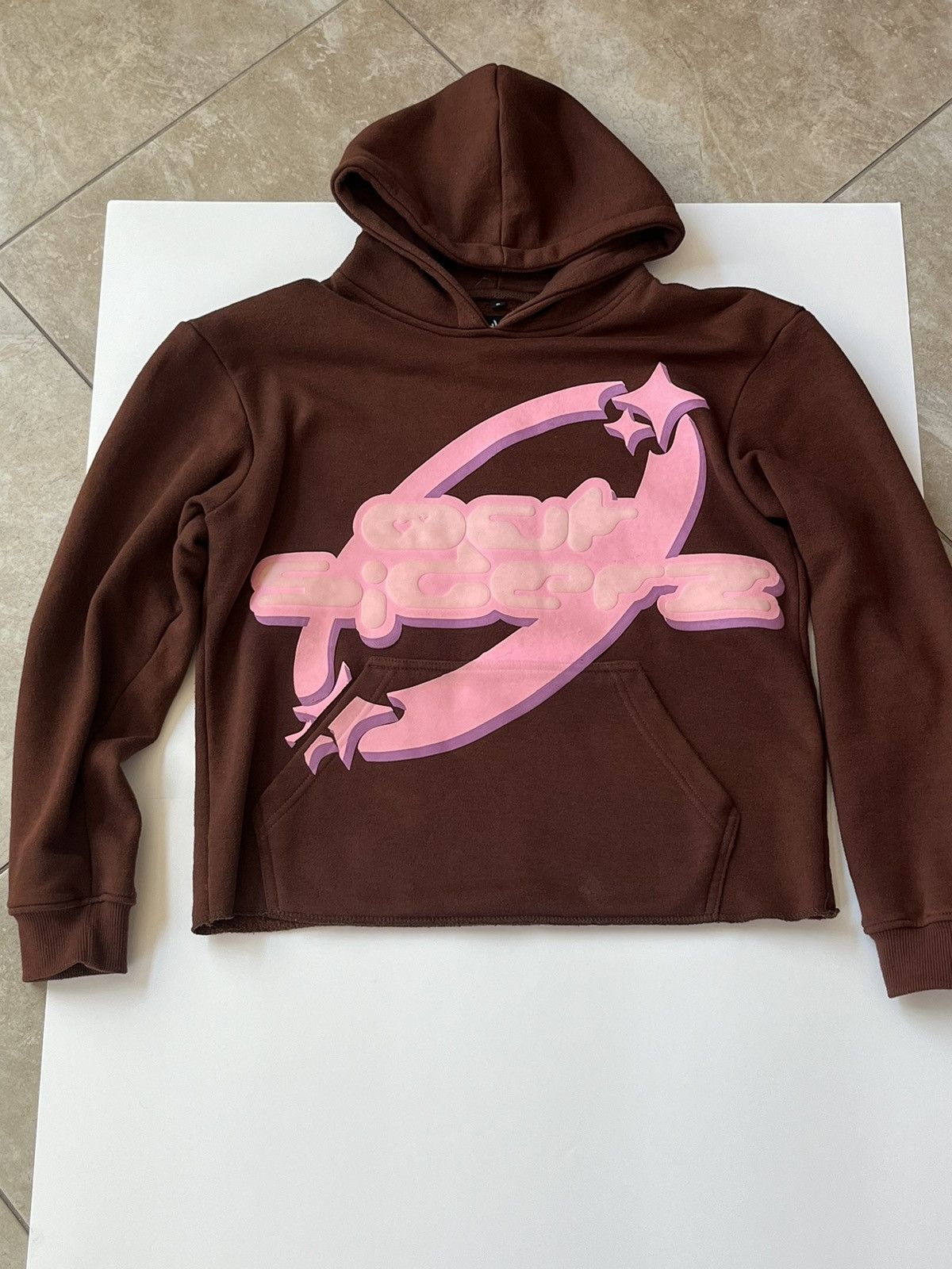 Other Outsiderz Pink on Brown Cropped Hoodie Size US S / EU 44-46 / 1 - 1 Preview