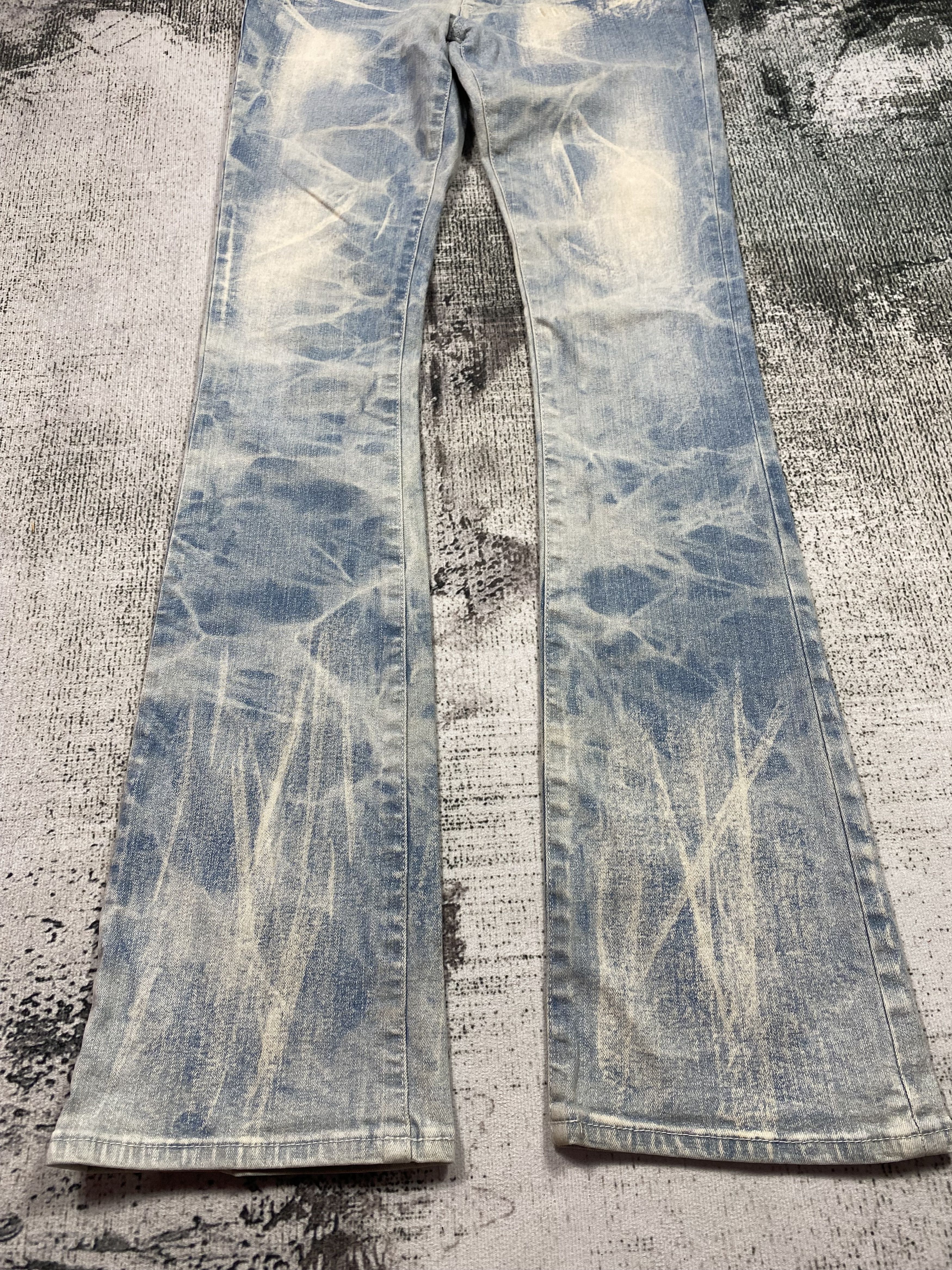 Schlussel SICKS💥Low rise Slim Flared Bootcut Lightning Distressed Size US 30 / EU 46 - 11 Thumbnail