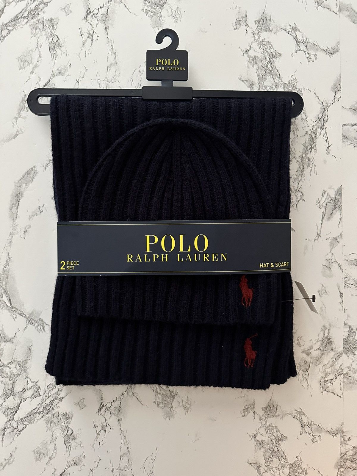 Polo Ralph Lauren Polo Ralph Lauren Pony Logo Wool Blend Hat Beanie & Scarf Size ONE SIZE - 1 Thumbnail