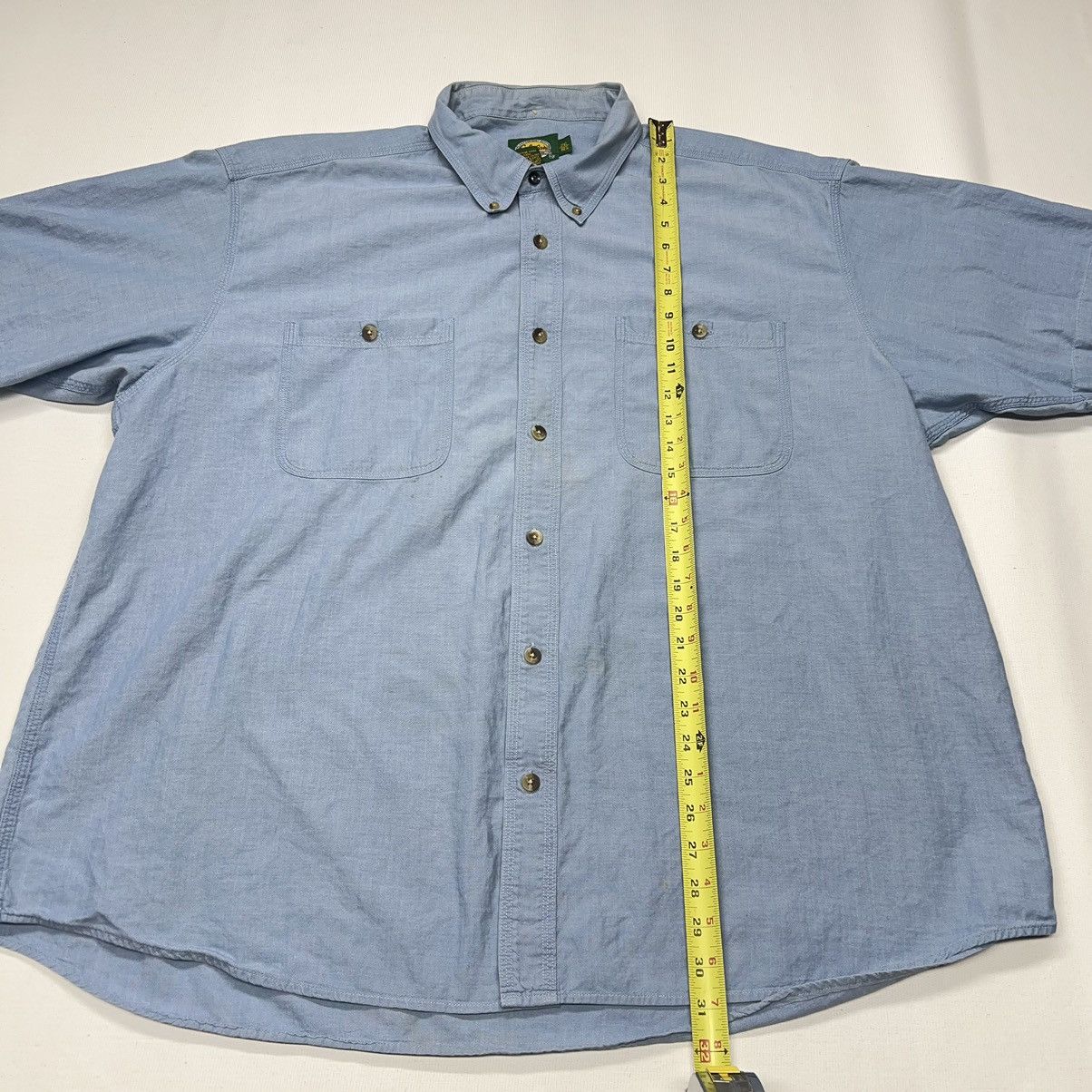 Cabelas × Vintage Cabelas Button Down Shirt Blue Short Sleeve Outdoor Gear Size US XXL / EU 58 / 5 - 21 Thumbnail
