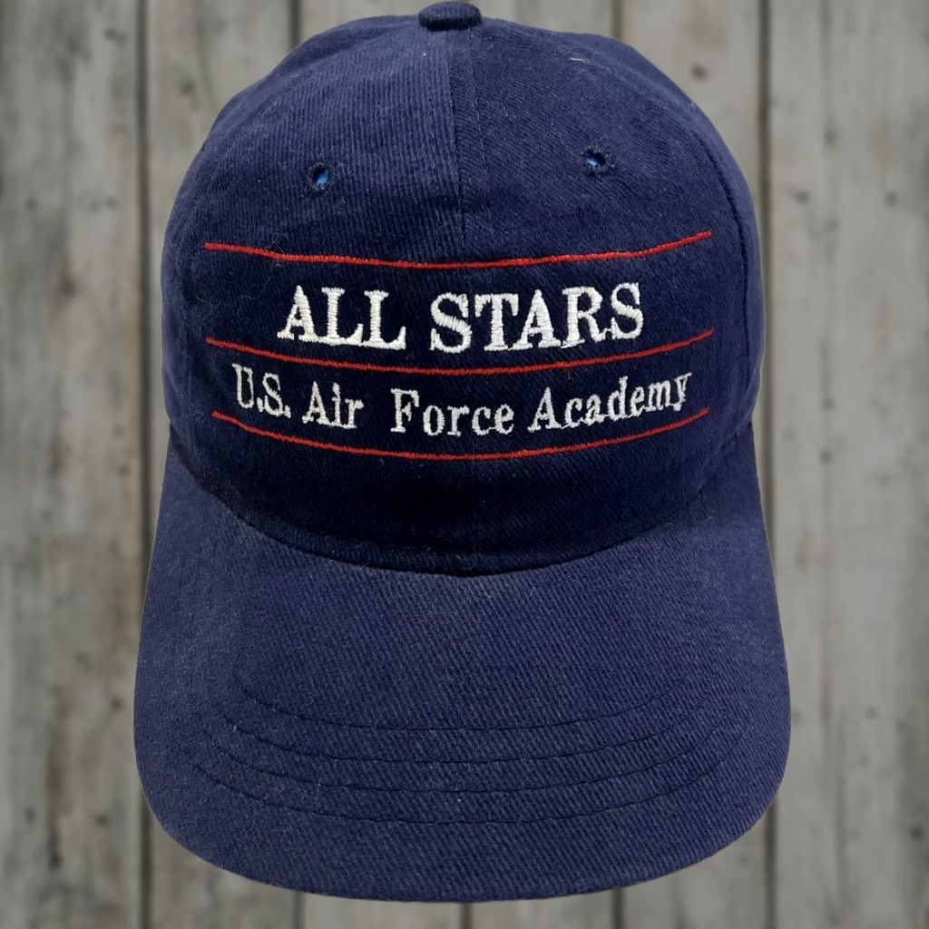 Vintage VINTAGE Headmaster US Air Force Academy All Stars Snapback Hat Embroidered Adjustable Blue Stars Men One Size Size ONE SIZE - 1 Thumbnail