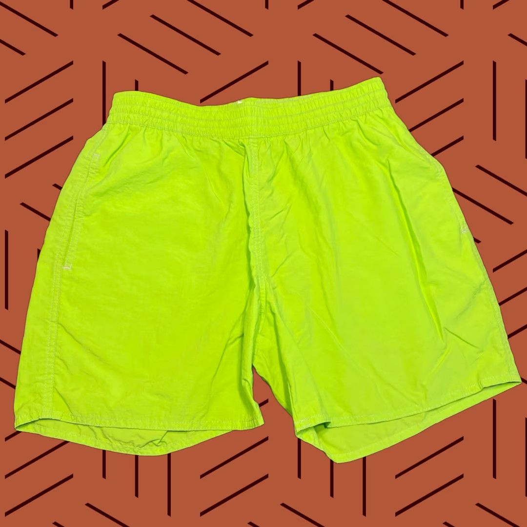 Vintage VINTAGE Sauvage California Swim Trunks Mens L Green Drawstring Board Shorts Beach Sports Men Size US 33 - 1 Thumbnail