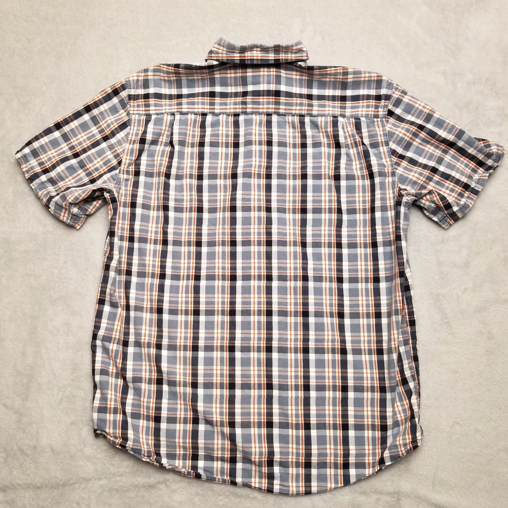 Carhartt Carhartt Shirt Mens L Blue Plaid 100% Cotton Short Sleeve Button-Up Casual Size US L / EU 52-54 / 3 - 6 Thumbnail